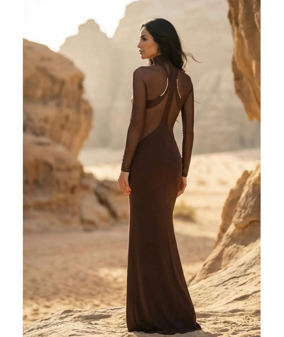 ELISABETTA FRANCHI Коричневое платье, фото 2