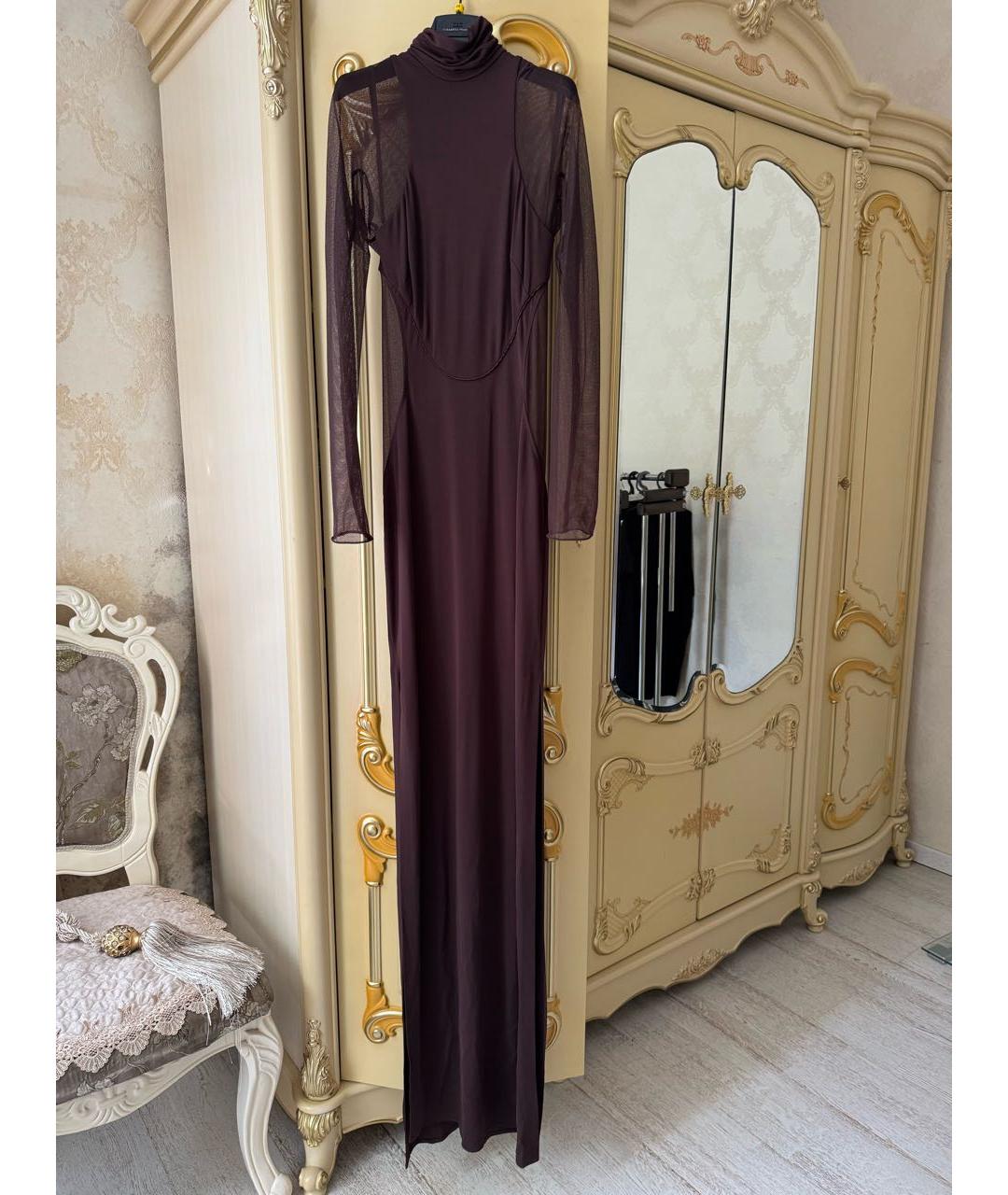 ELISABETTA FRANCHI Коричневое платье, фото 8