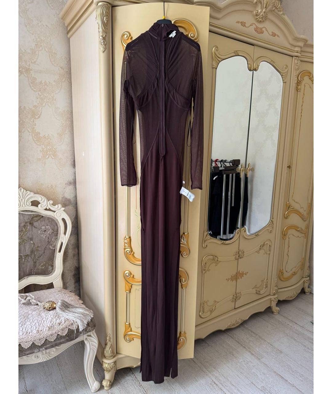 ELISABETTA FRANCHI Коричневое платье, фото 5