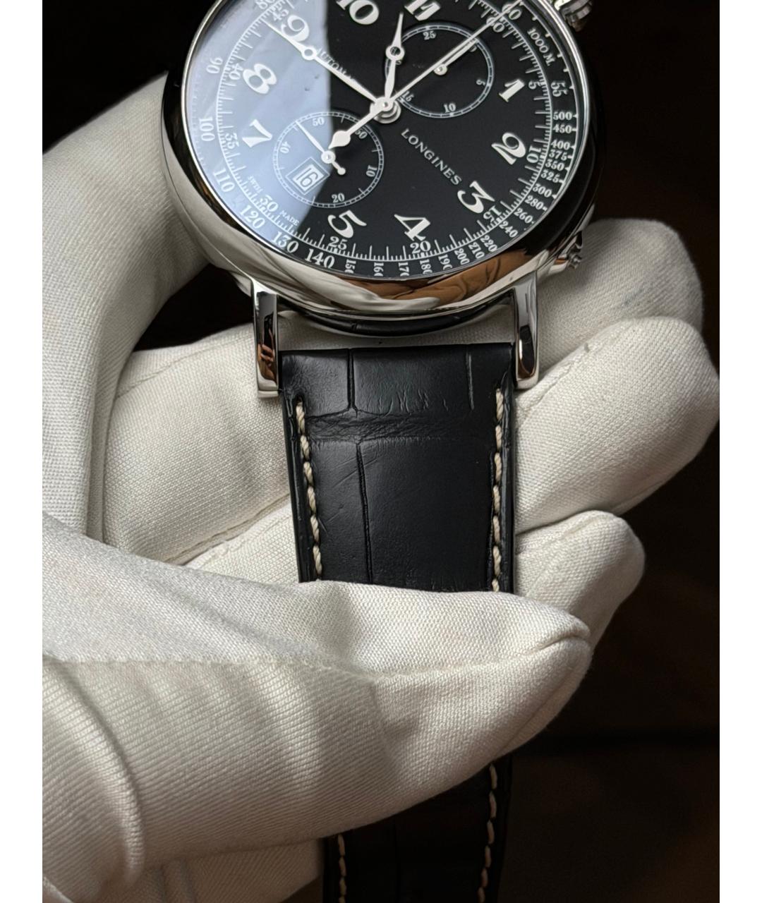 LONGINES Черные часы, фото 6
