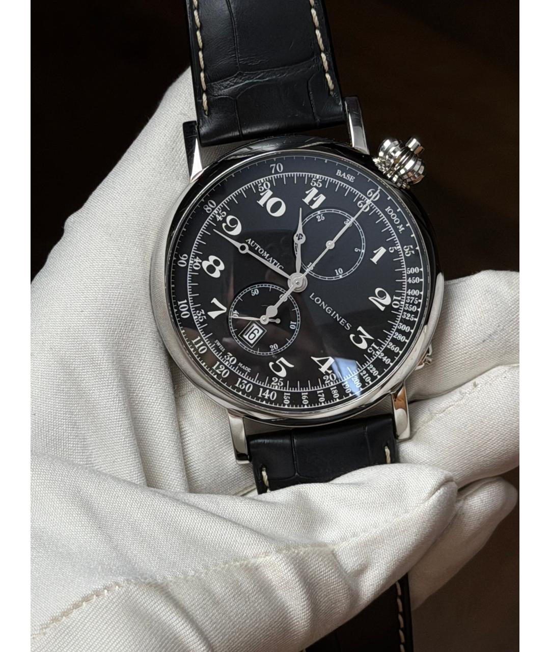 LONGINES Черные часы, фото 2