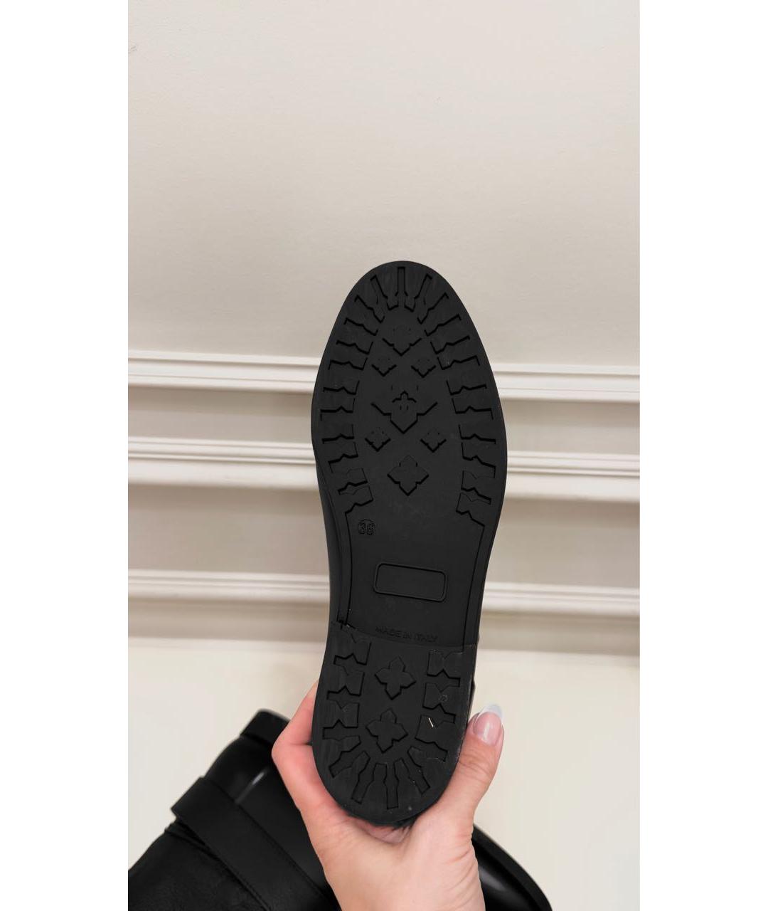 PHILIPP PLEIN Черные кожаные сапоги, фото 7