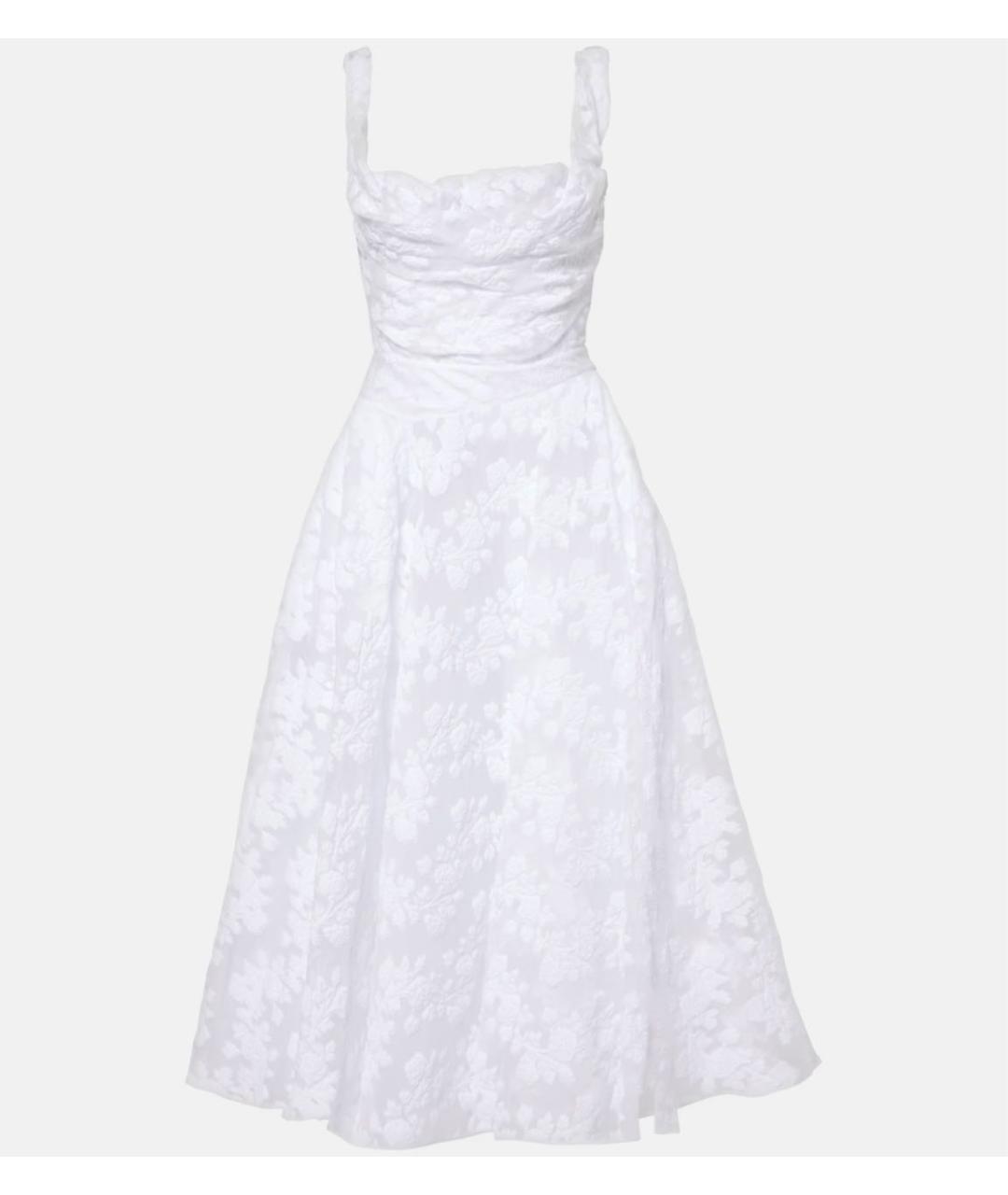 VIVIENNE WESTWOOD Белое хлопковое коктейльное платье, фото 7