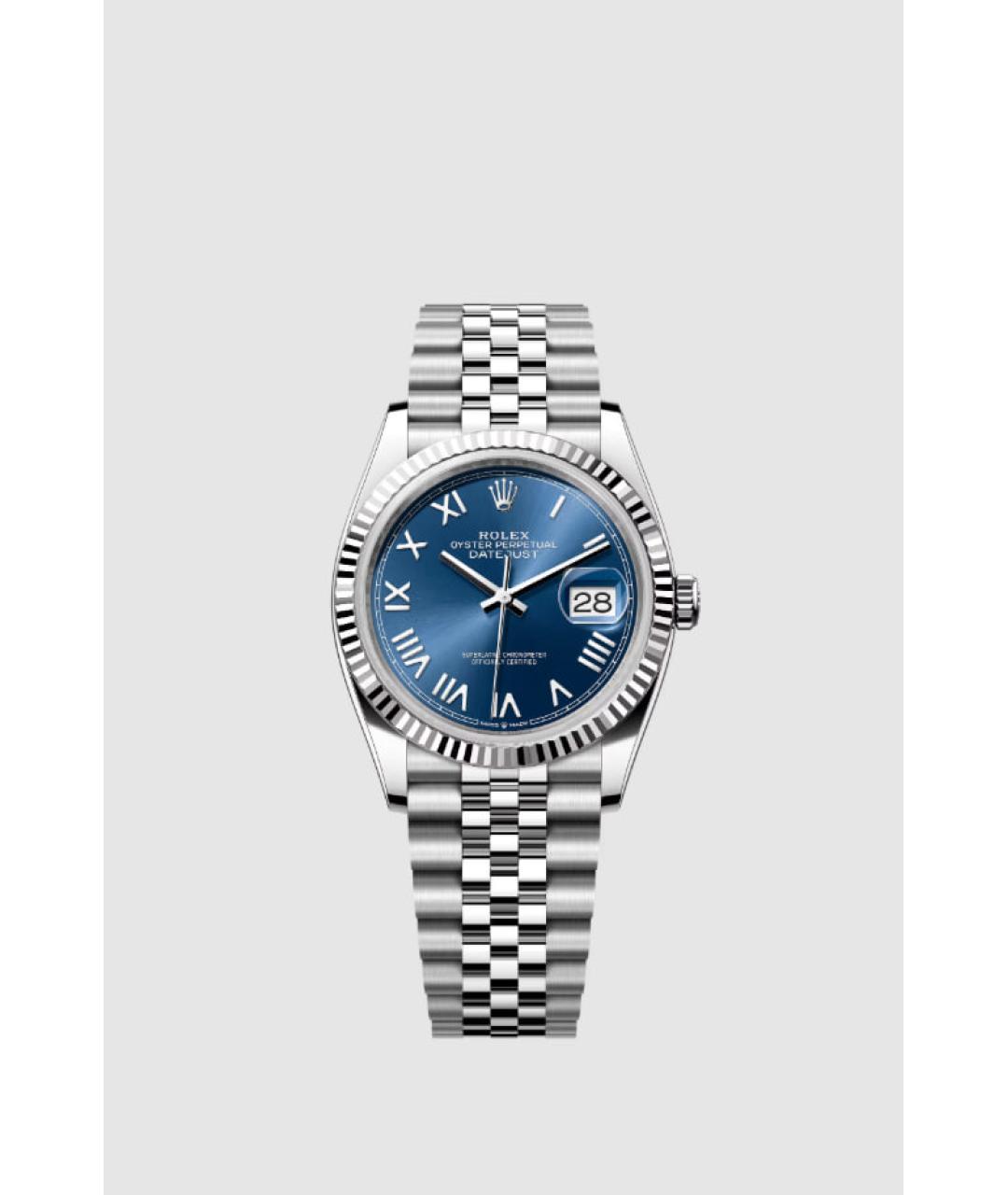 ROLEX Синие часы из белого золота, фото 3