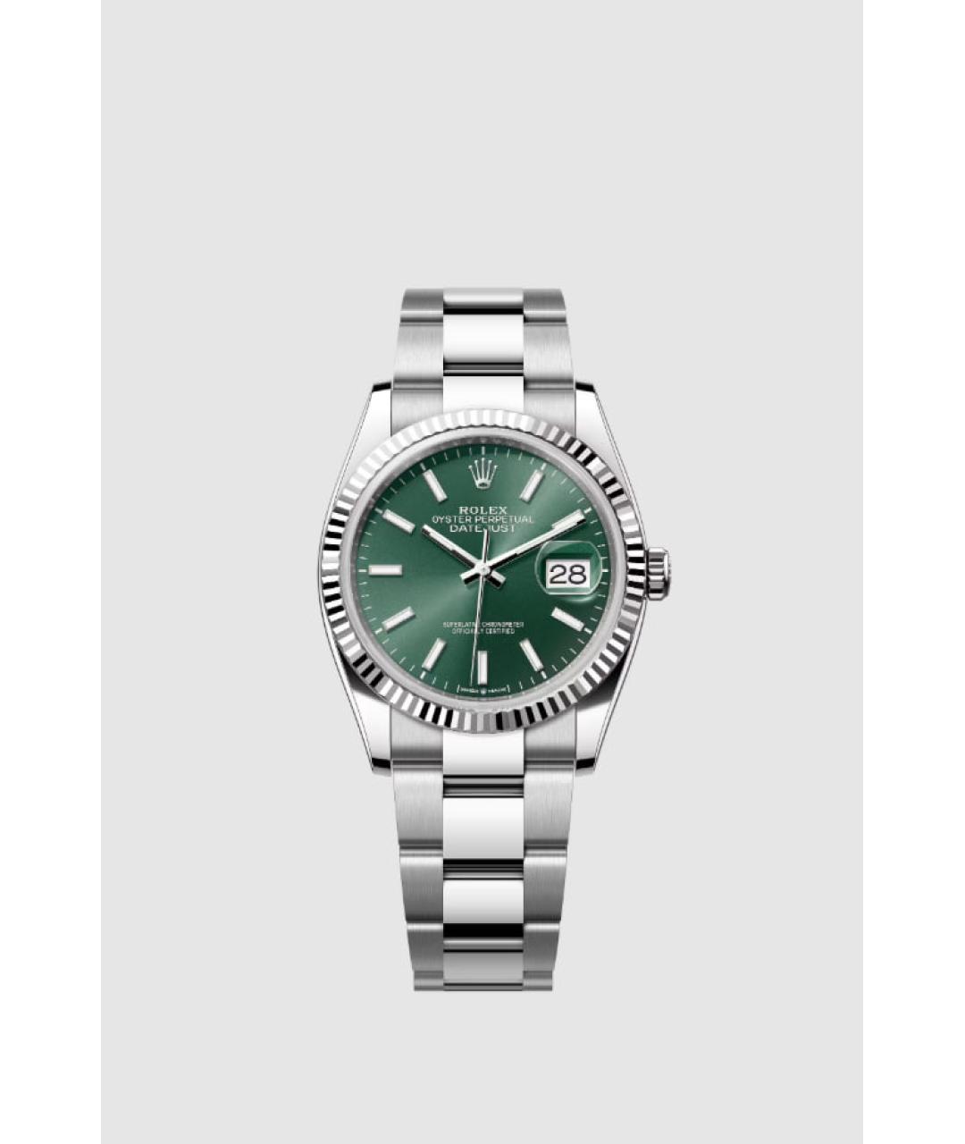 ROLEX Зеленые часы из белого золота, фото 3