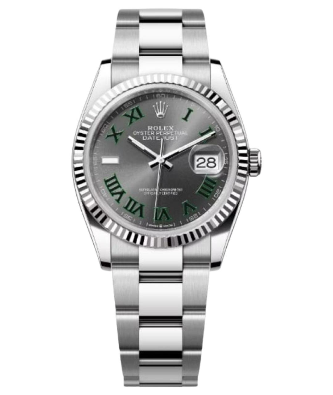 ROLEX Серые часы из белого золота, фото 1