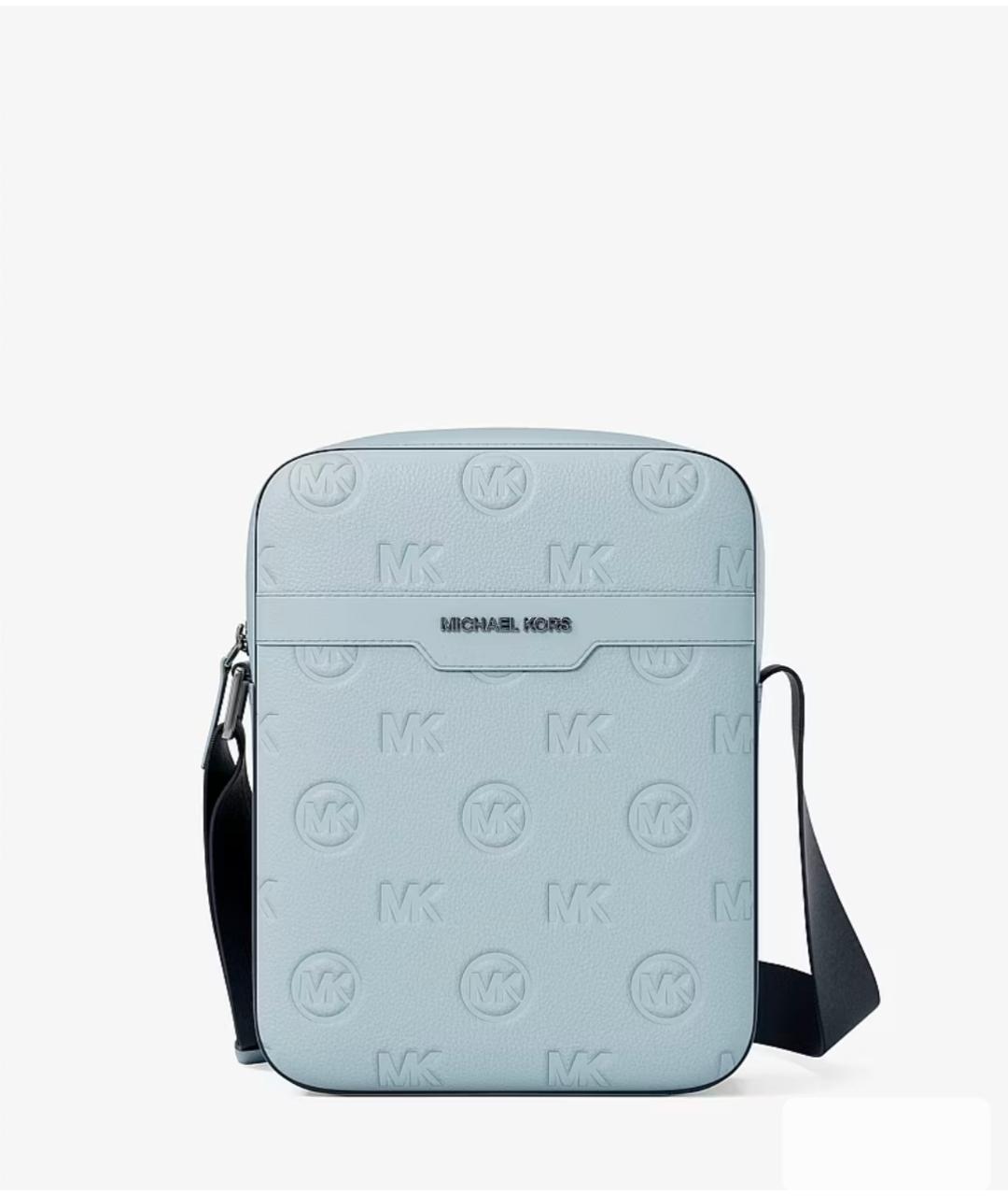MICHAEL KORS Голубая сумка на плечо из искусственной кожи, фото 8