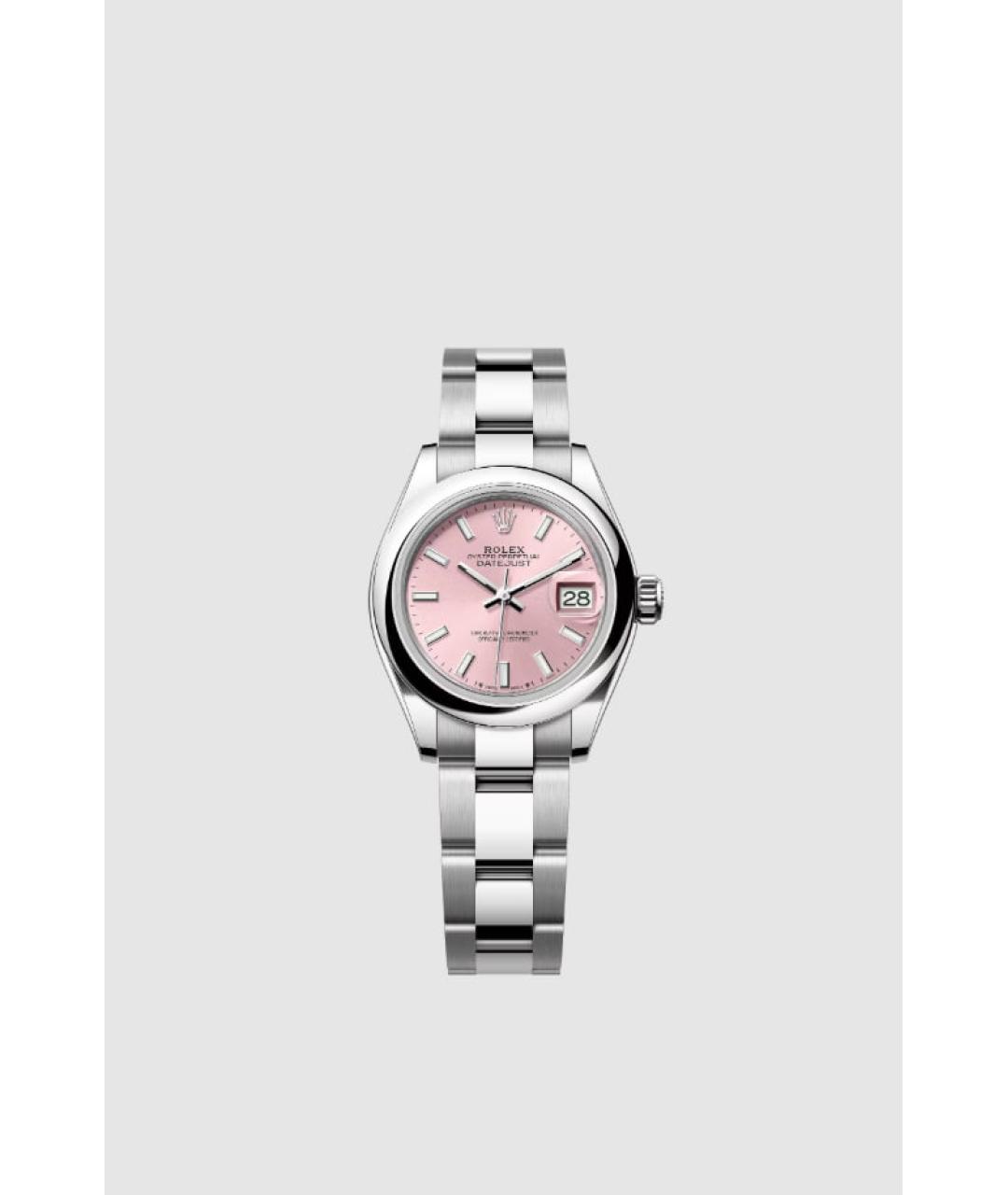 ROLEX Розовые металлические часы, фото 2