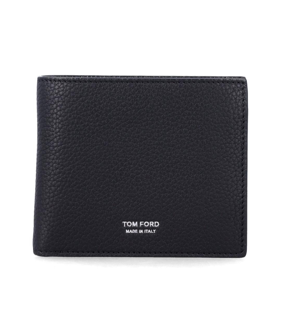 TOM FORD Черный кожаный кошелек, фото 1