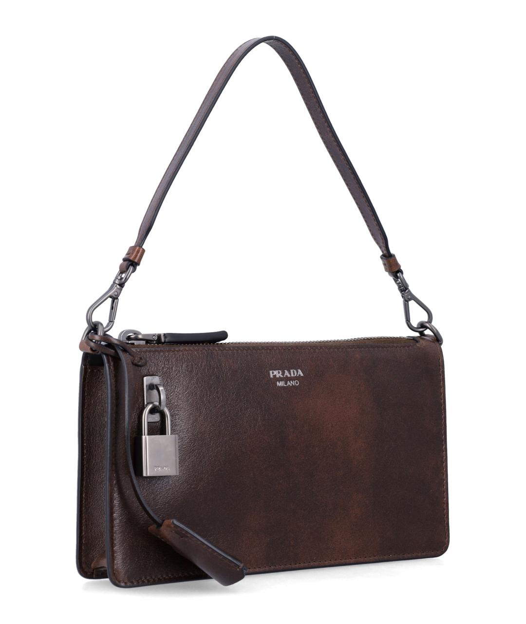 PRADA Коричневая кожаная папка для документов, фото 2