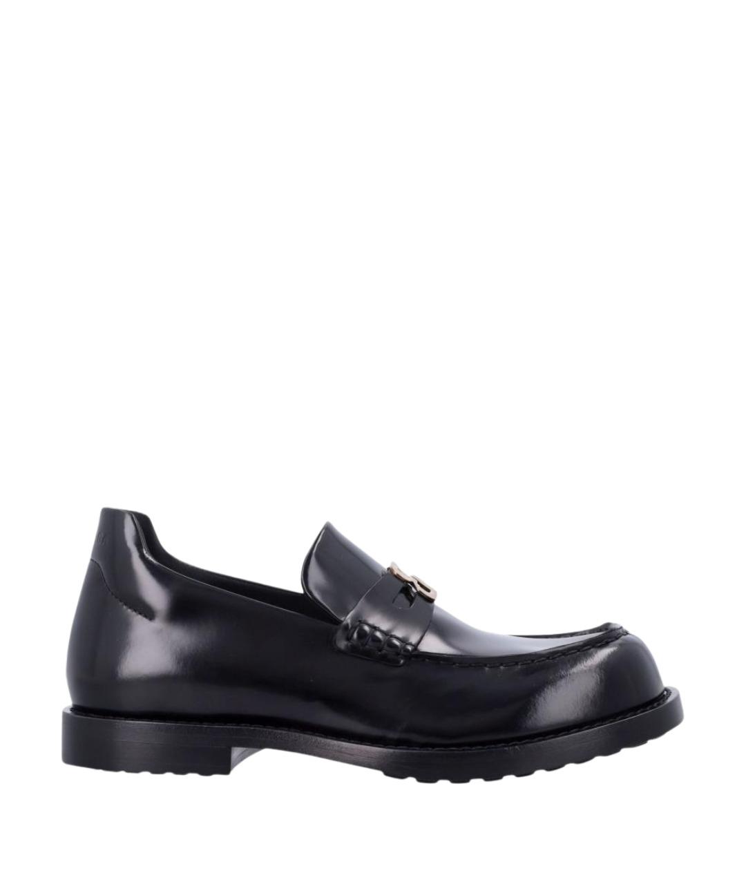 BALENCIAGA Черные кожаные лоферы, фото 1