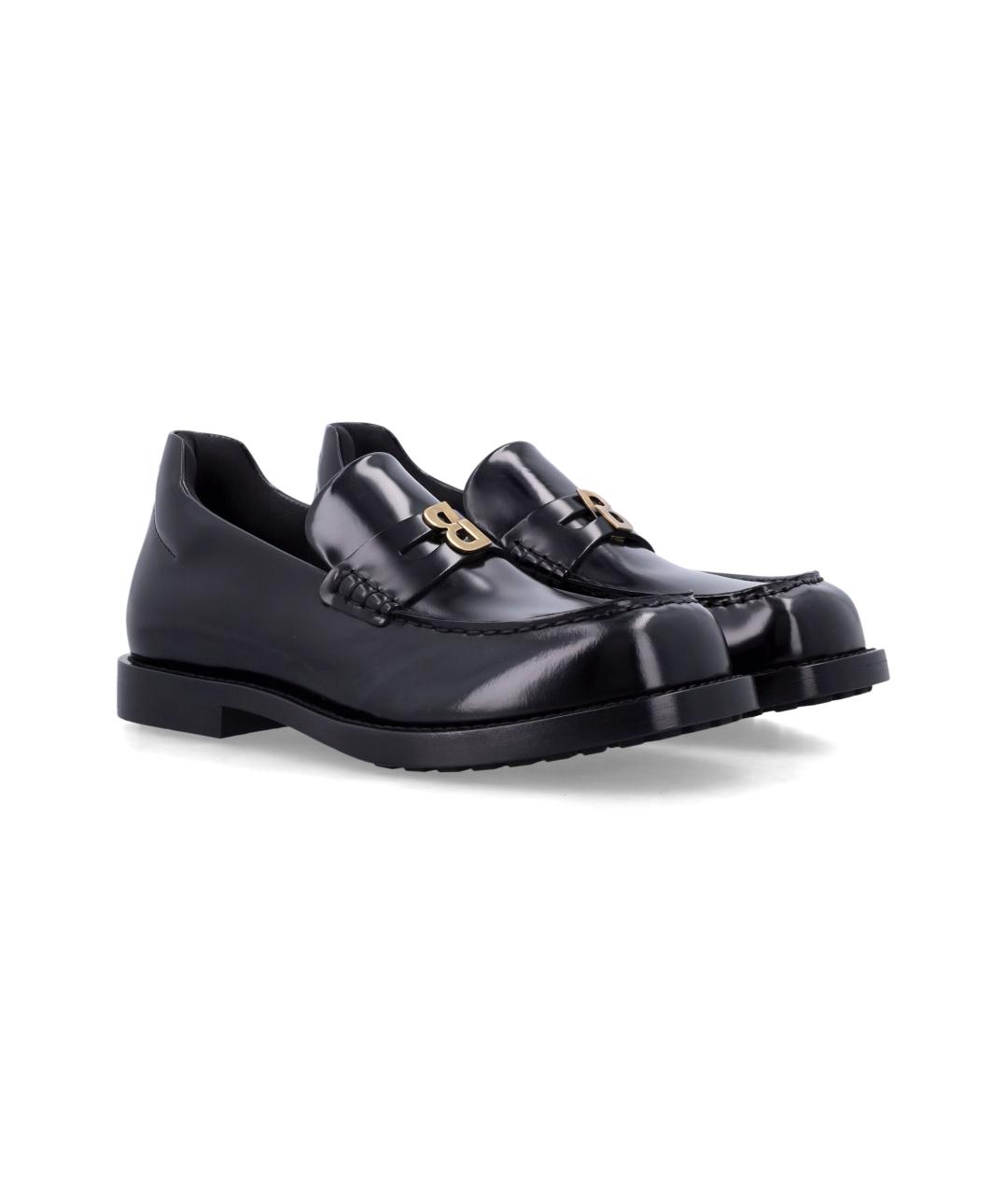 BALENCIAGA Черные кожаные лоферы, фото 2