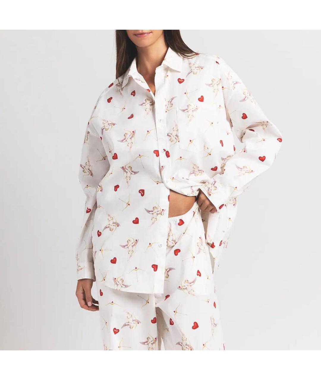 SKIMS Бежевая хлопковая пижама, фото 3