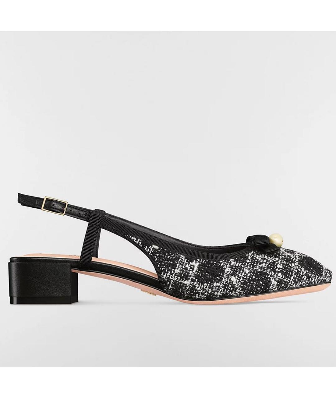 CHRISTIAN DIOR Черные текстильные туфли, фото 3