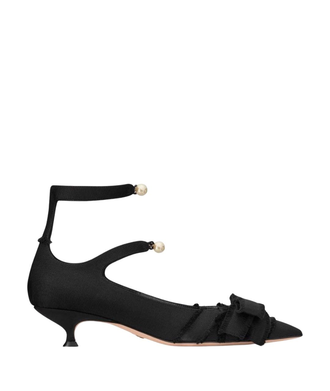 CHRISTIAN DIOR Черные текстильные туфли, фото 1