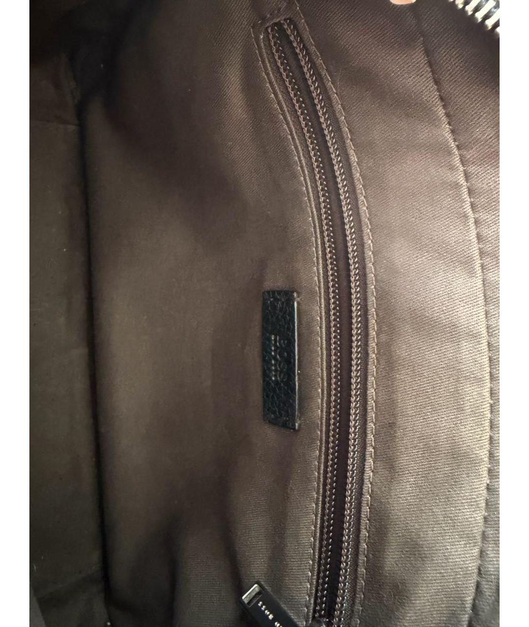 HUGO BOSS Черная кожаная сумка на плечо, фото 4
