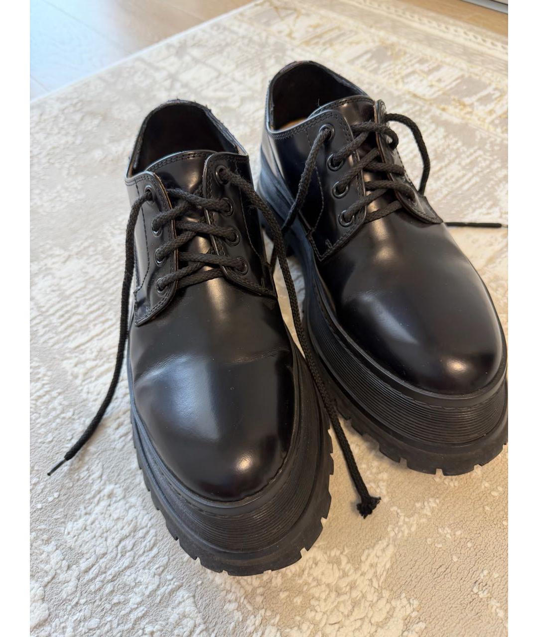 BURBERRY Черные кожаные туфли, фото 3