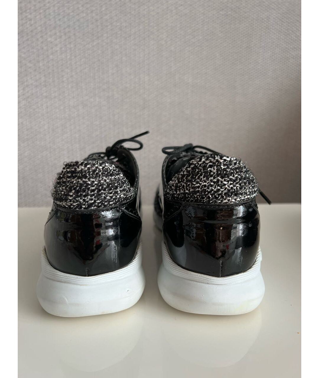 ALBERTO GUARDIANI Черные кожаные кроссовки, фото 4