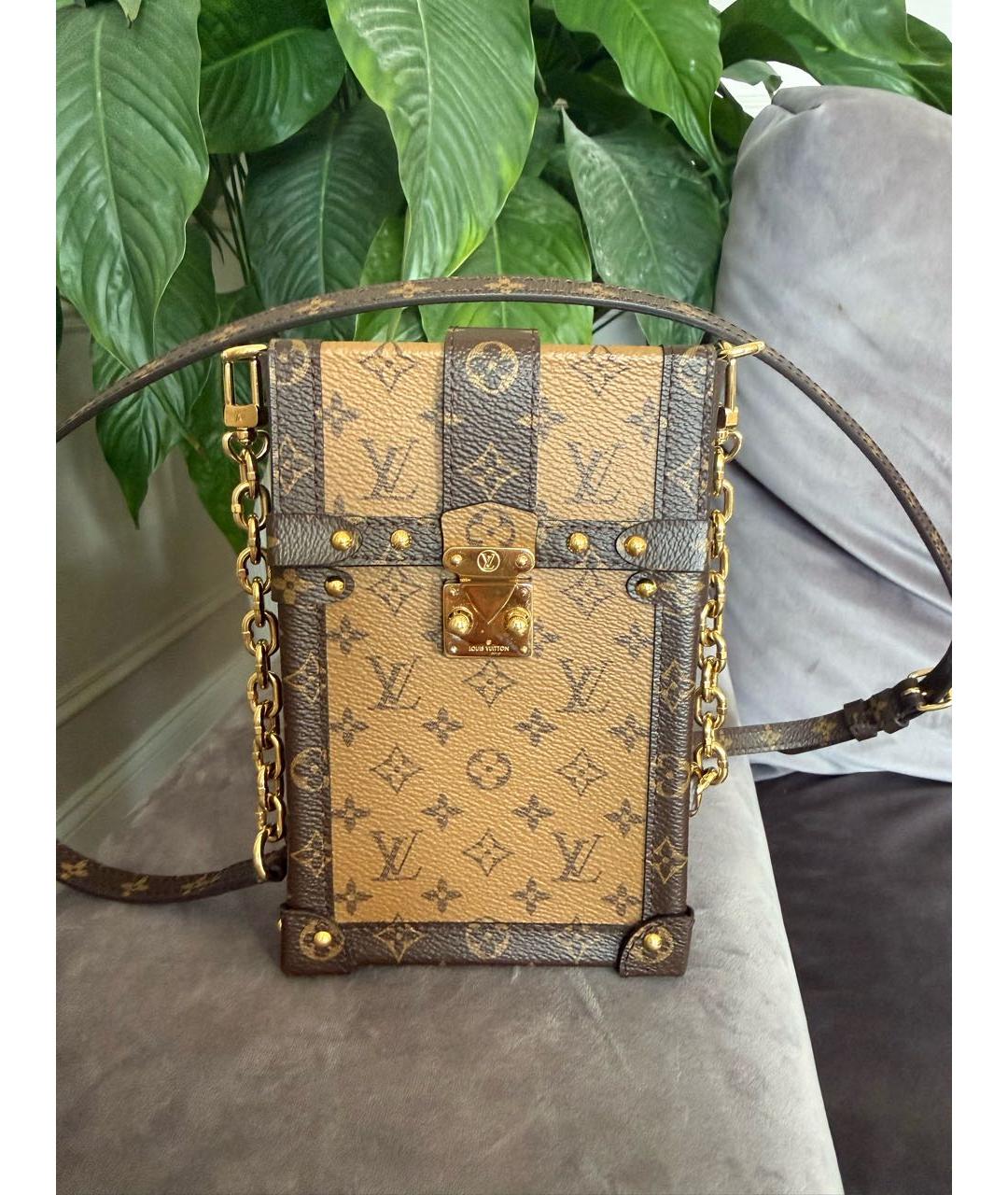 LOUIS VUITTON Коричневая сумка через плечо из канвы, фото 9