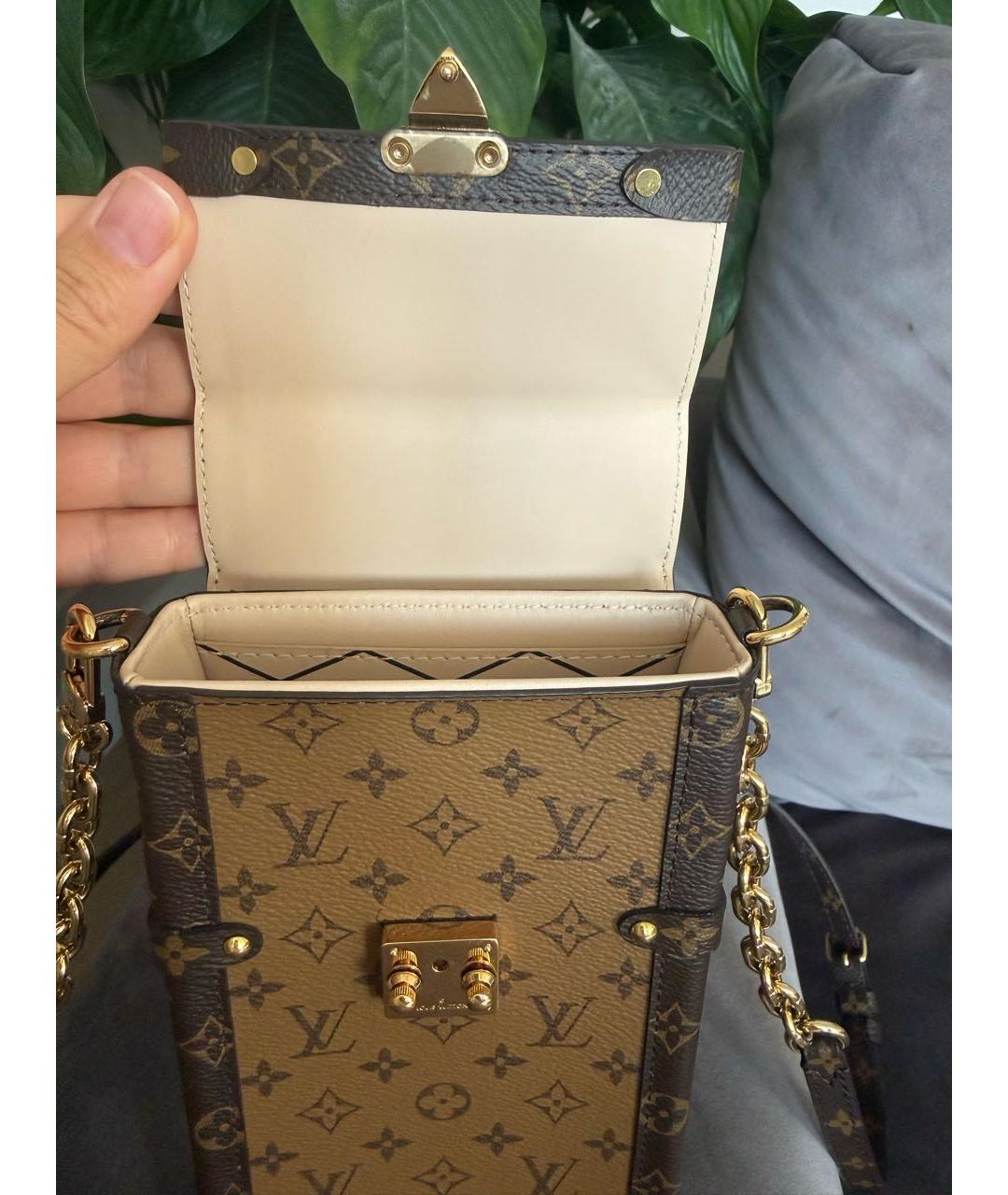 LOUIS VUITTON Коричневая сумка через плечо из канвы, фото 4