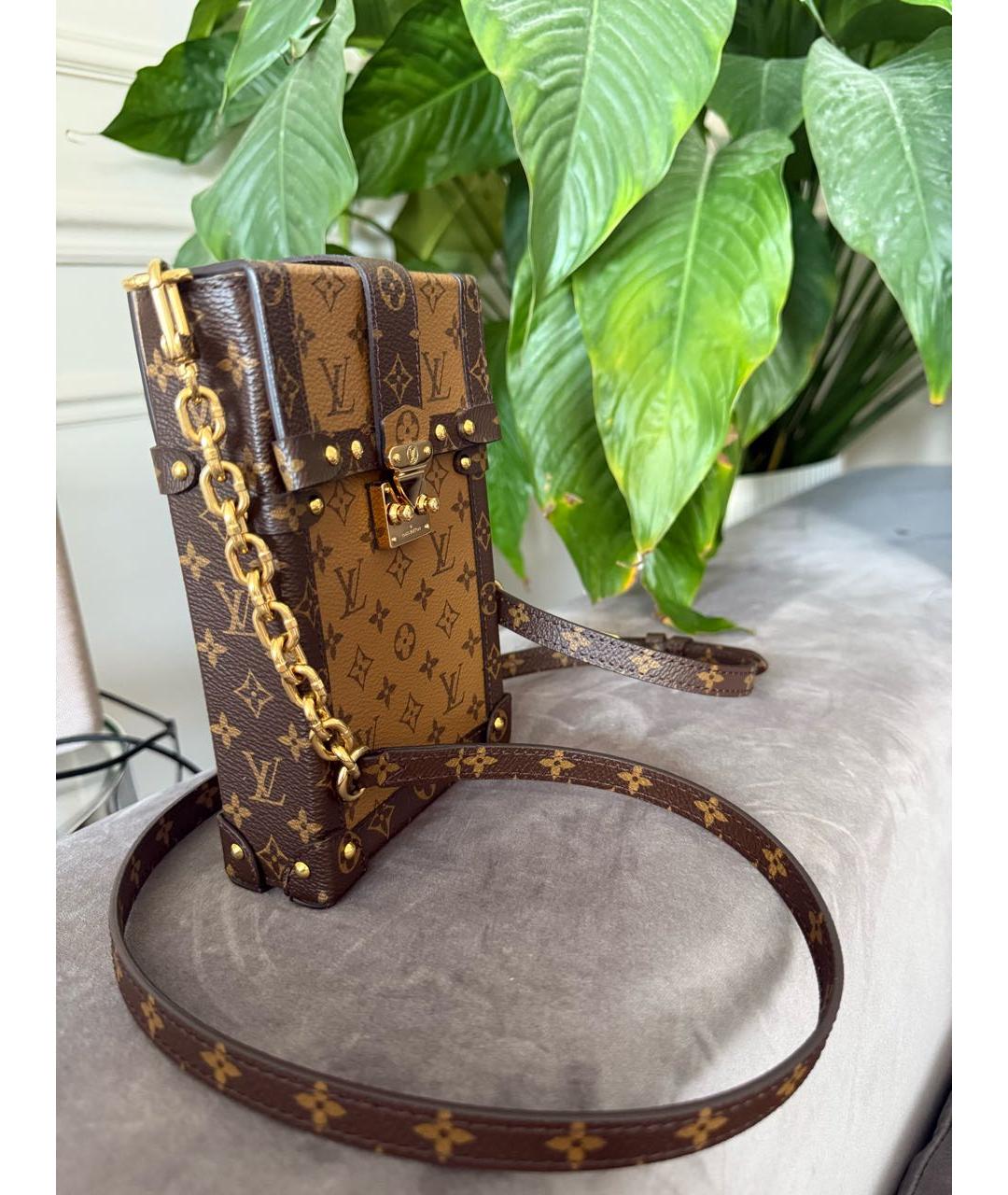 LOUIS VUITTON Коричневая сумка через плечо из канвы, фото 5