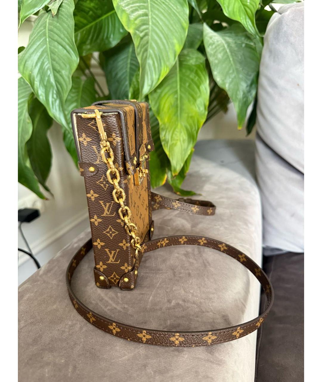 LOUIS VUITTON Коричневая сумка через плечо из канвы, фото 3