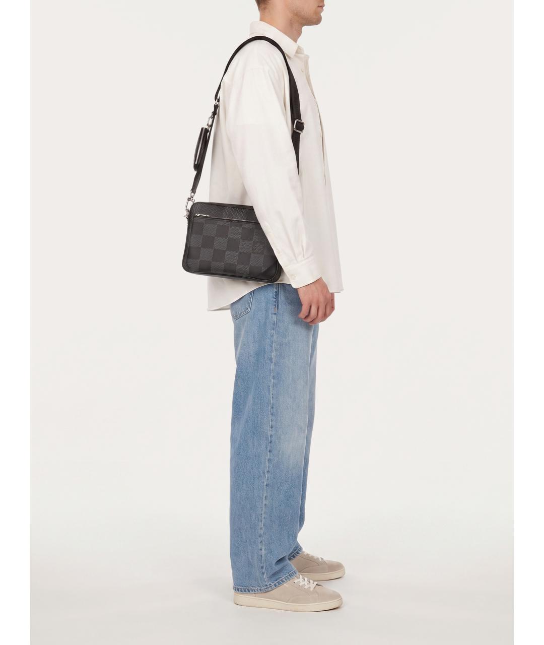 LOUIS VUITTON Черная сумка на плечо, фото 8
