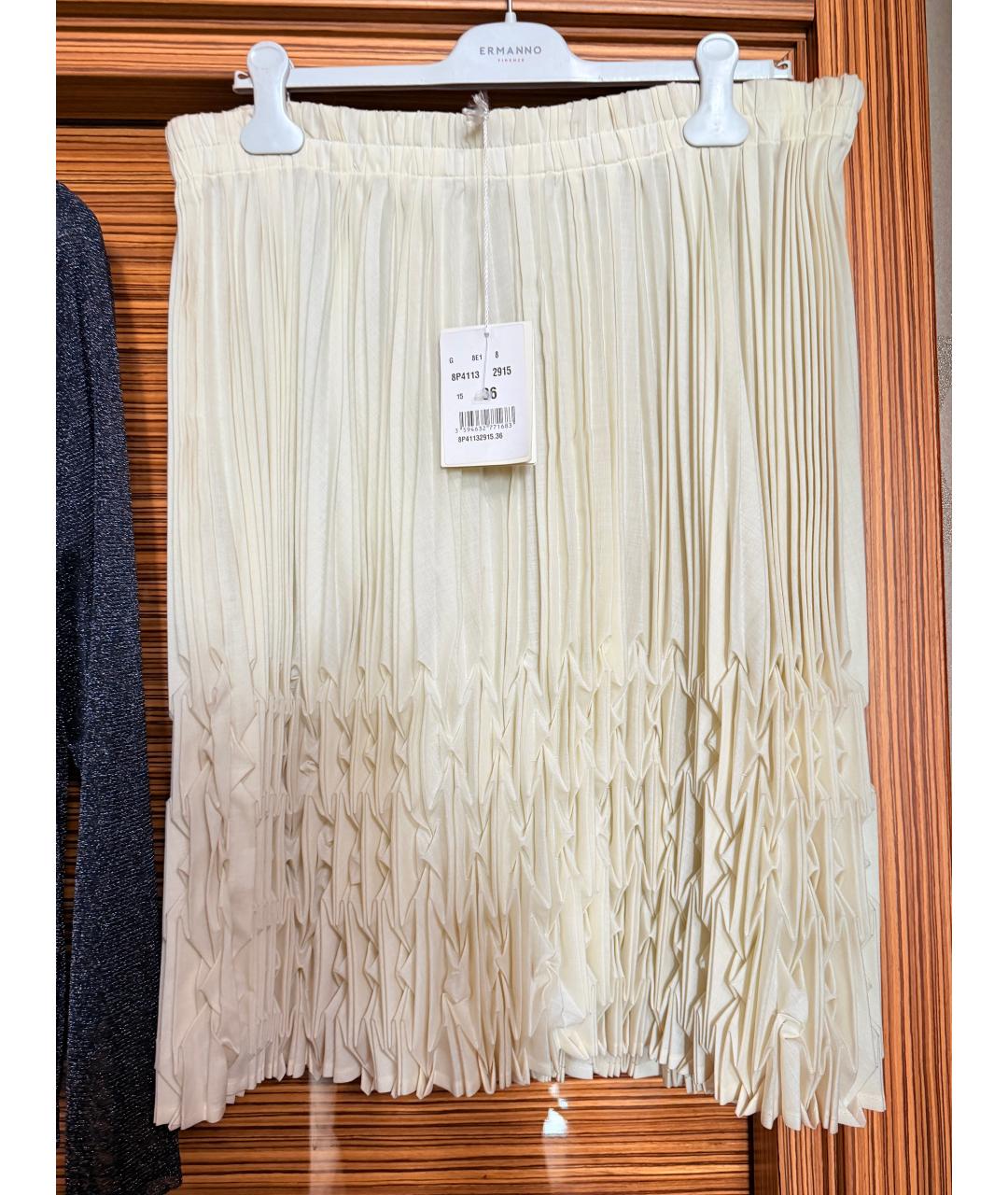 GIVENCHY Бежевый хлопко-эластановый костюм с юбками, фото 5