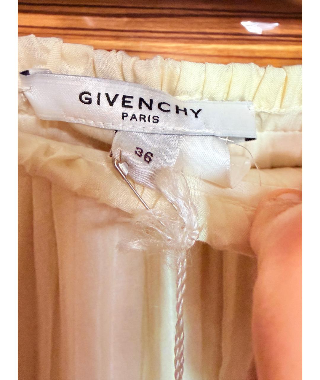 GIVENCHY Бежевый хлопко-эластановый костюм с юбками, фото 3