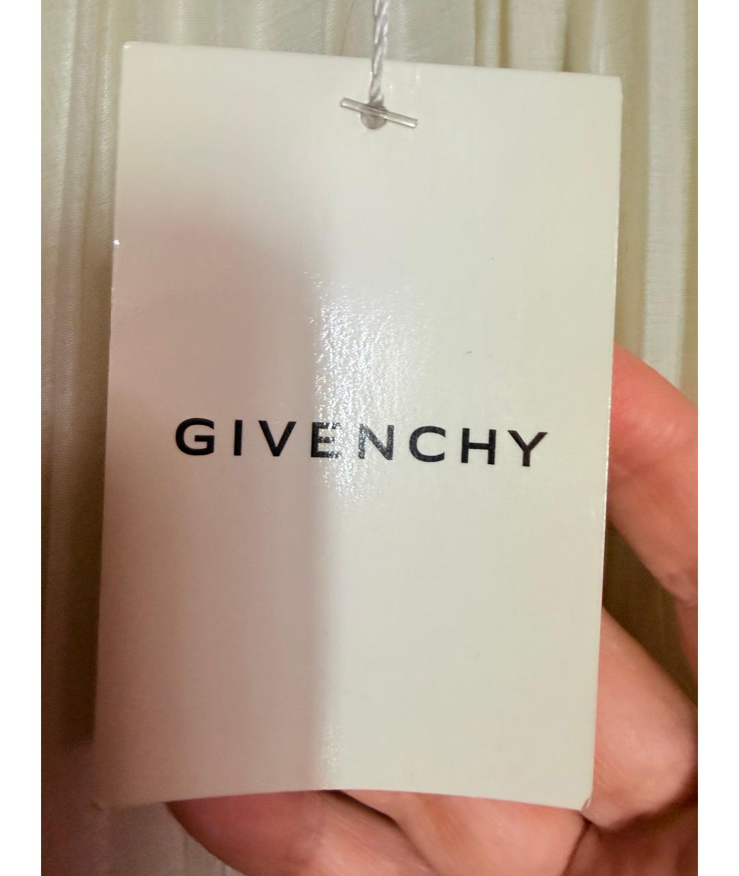 GIVENCHY Бежевый хлопко-эластановый костюм с юбками, фото 4