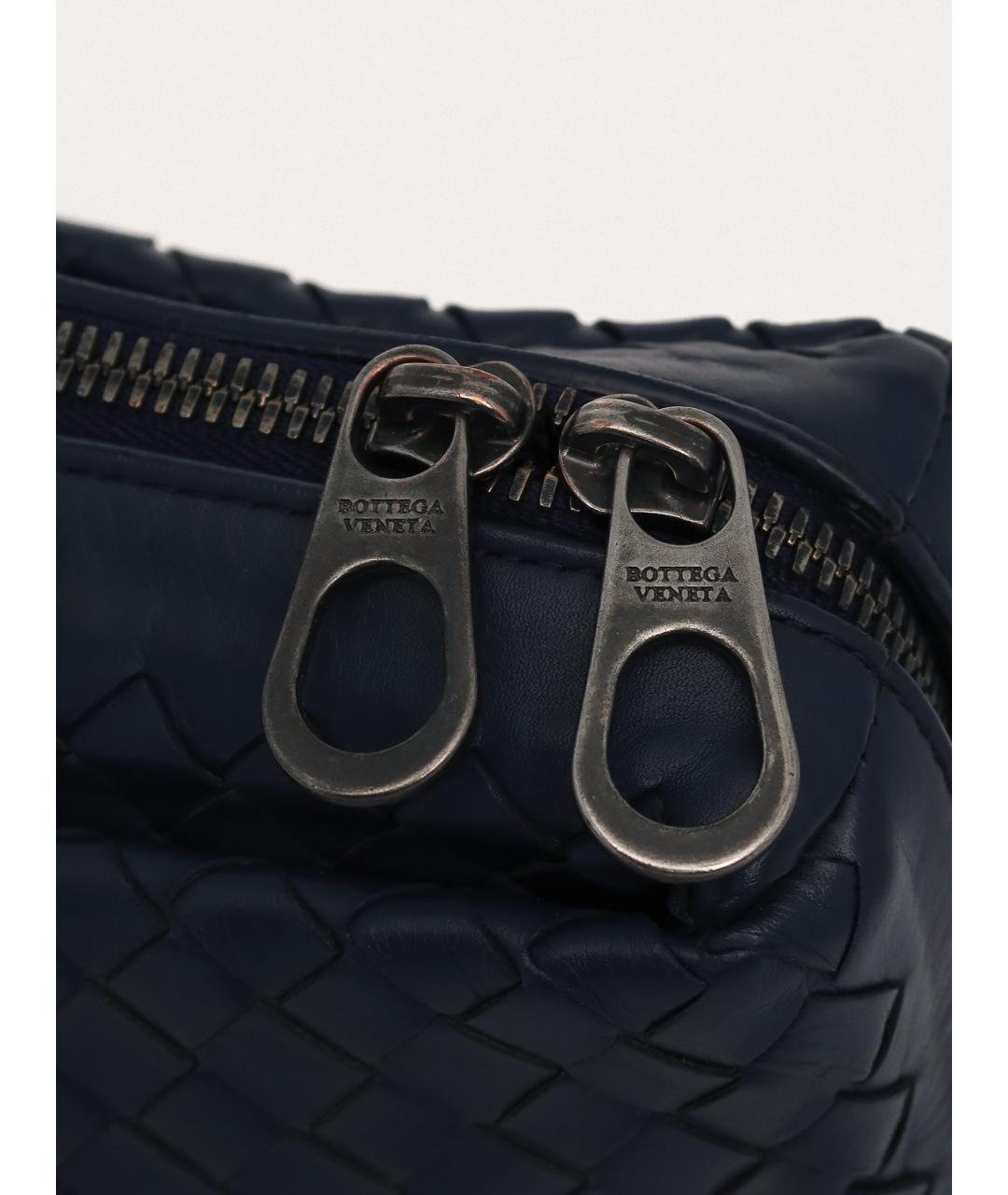 BOTTEGA VENETA Синий кожаный портфель, фото 7