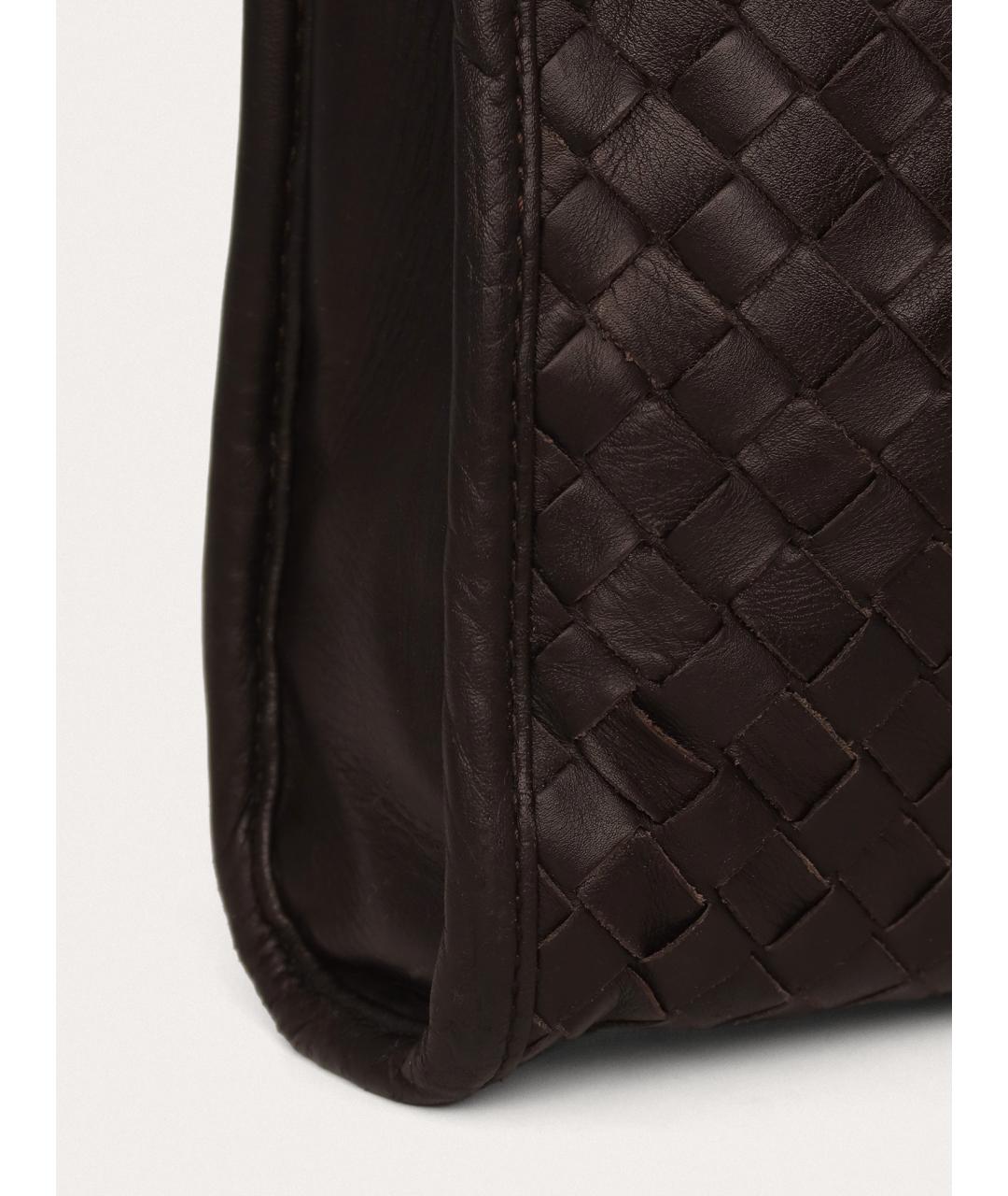BOTTEGA VENETA Коричневый кожаный портфель, фото 6