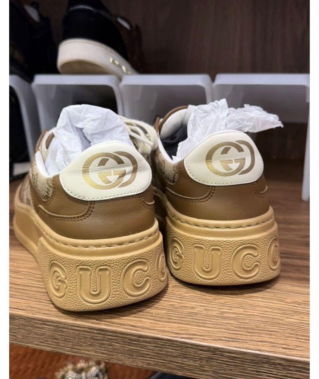 GUCCI Коричневые кеды, фото 4