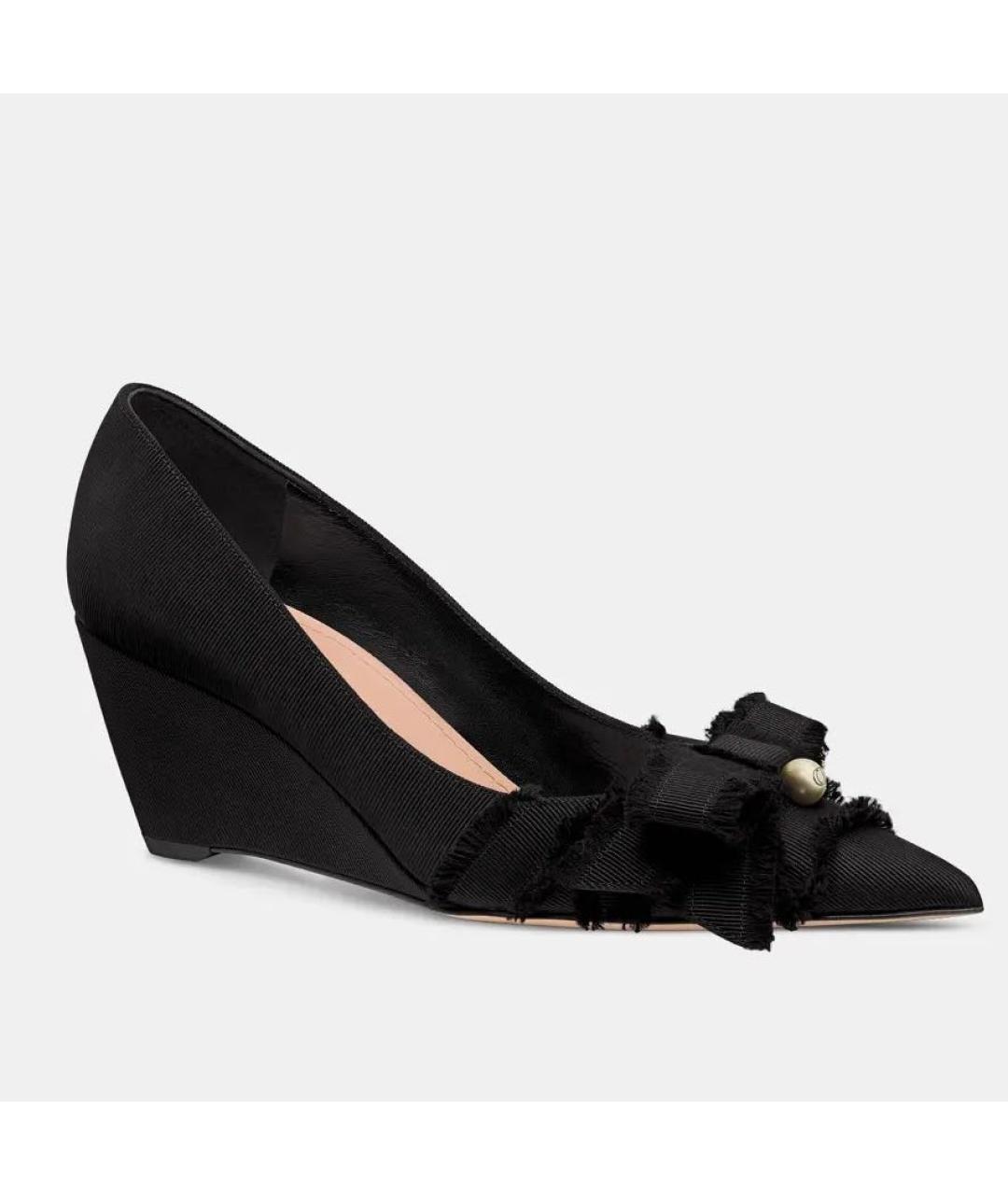 CHRISTIAN DIOR Черные текстильные туфли, фото 3