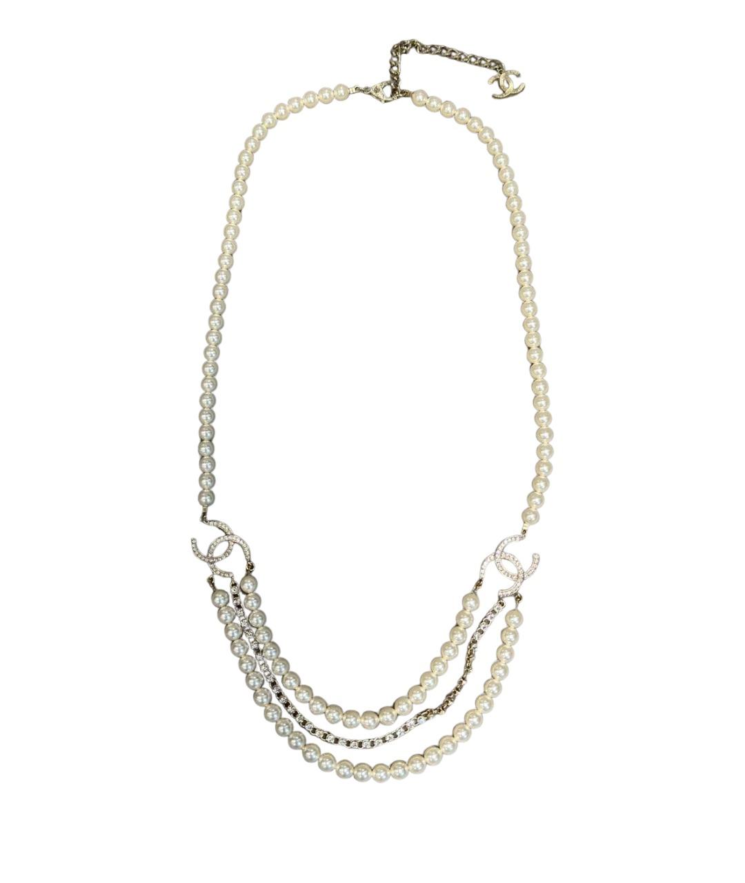 CHANEL Белое жемчужное колье, фото 1
