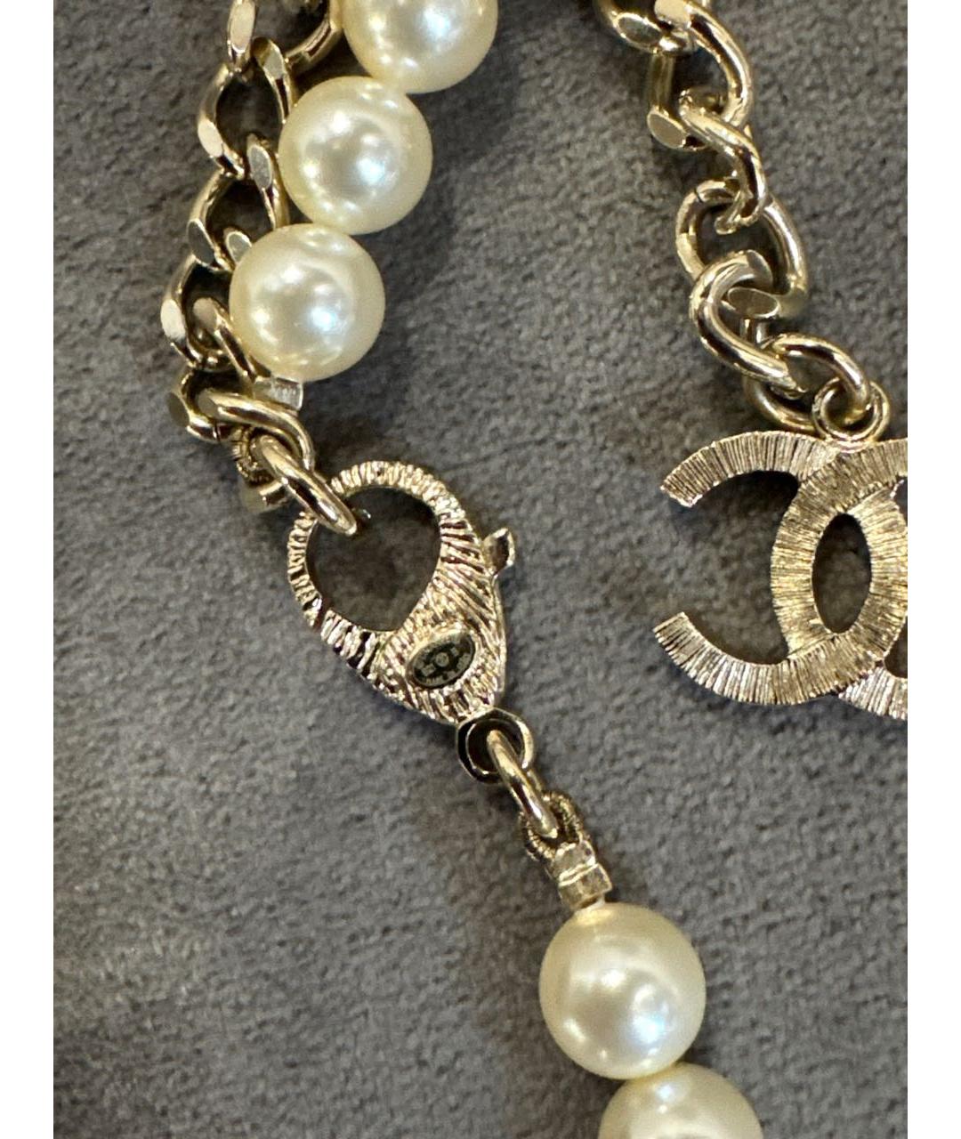 CHANEL Белое жемчужное колье, фото 4
