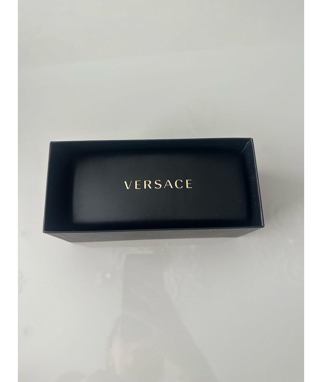 VERSACE Черные пластиковые солнцезащитные очки, фото 4