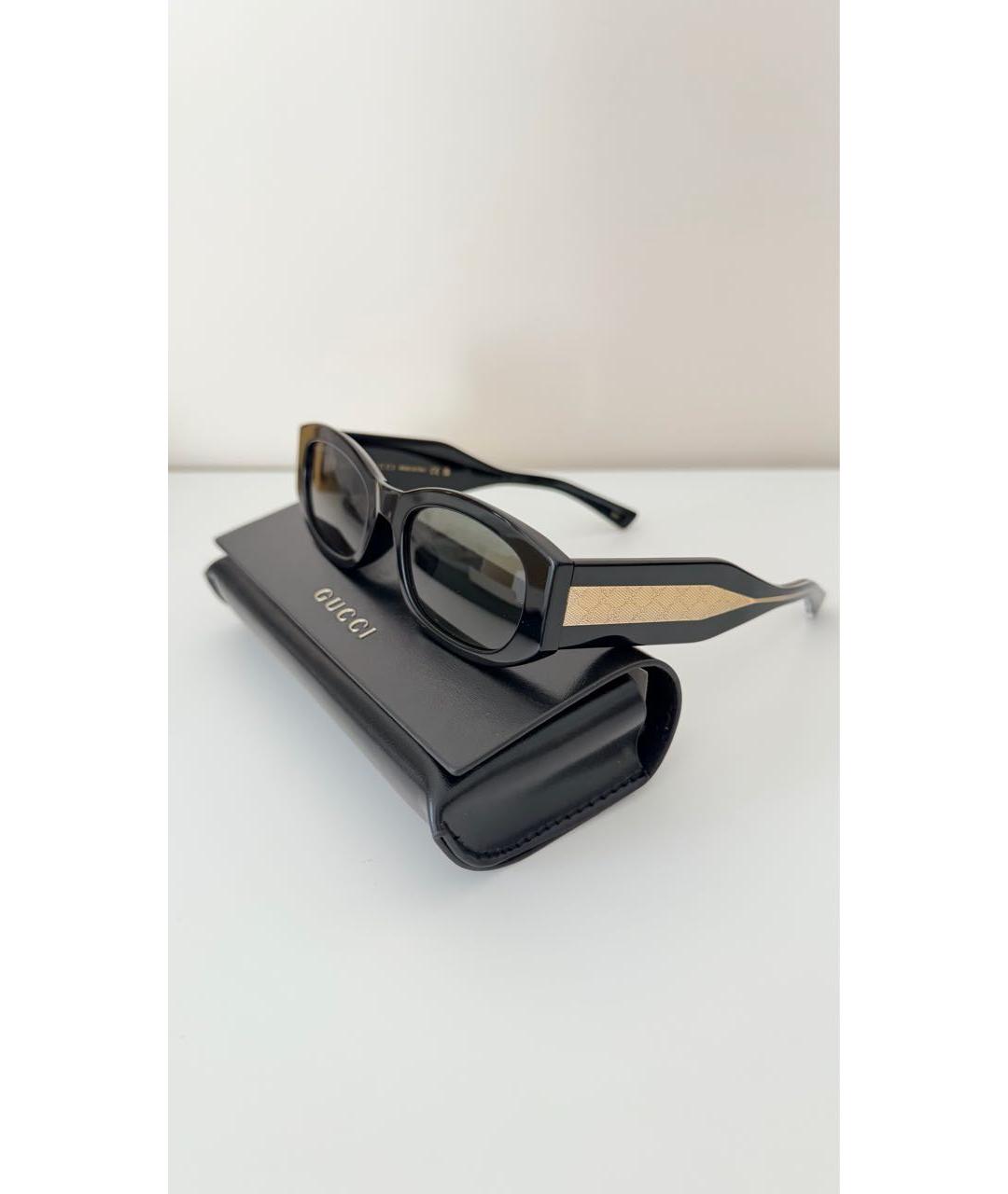 GUCCI Черные пластиковые солнцезащитные очки, фото 4