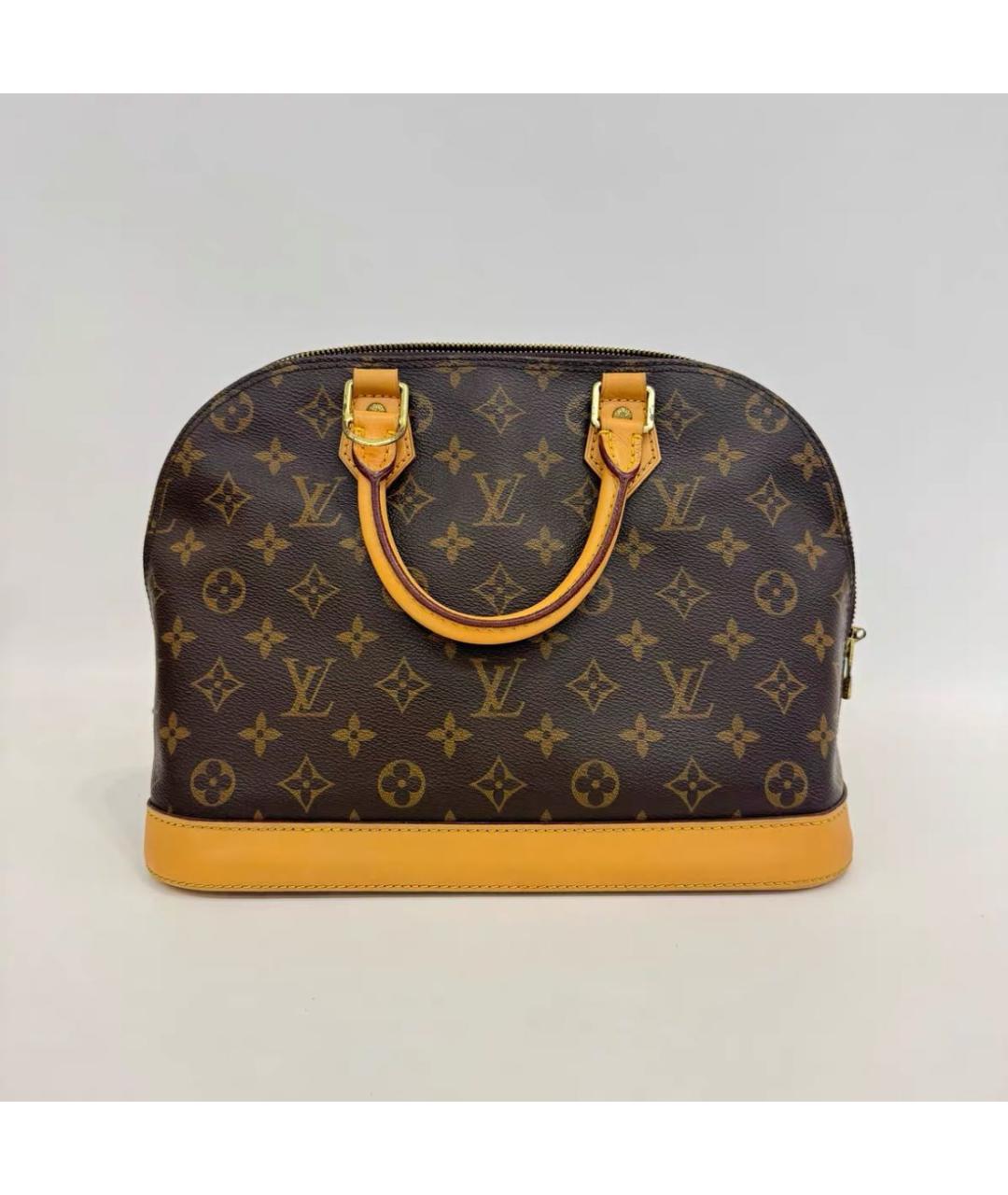 LOUIS VUITTON Коричневая сумка с короткими ручками из канвы, фото 5