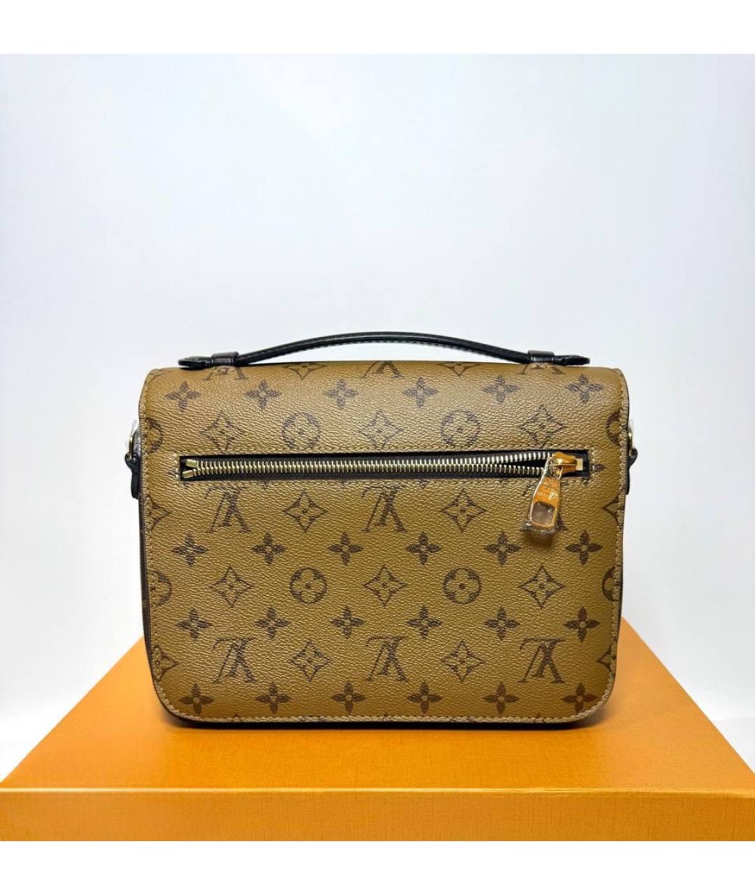 LOUIS VUITTON Бежевая кожаная сумка через плечо, фото 3