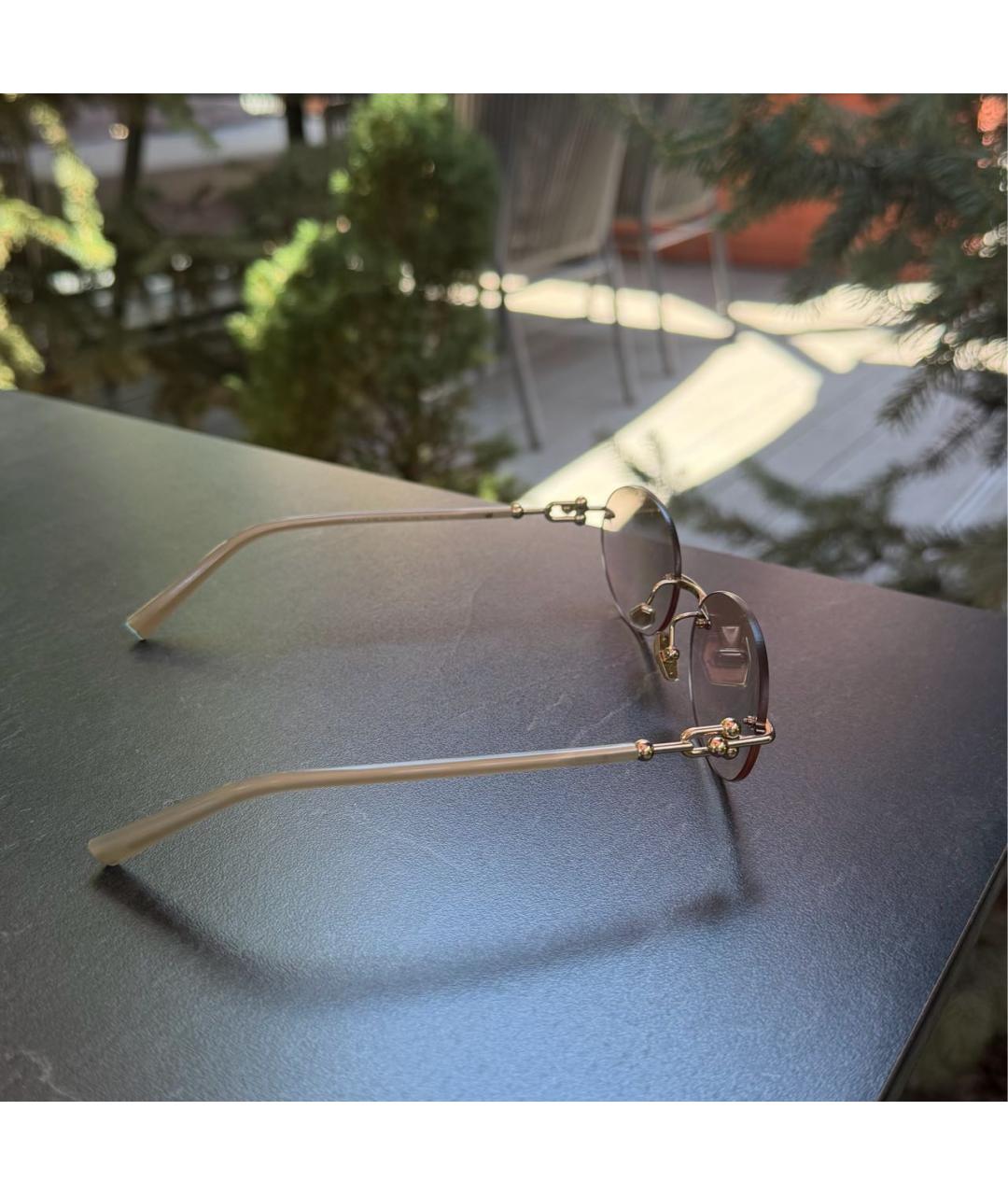 TIFFANY&CO Серые металлические солнцезащитные очки, фото 2