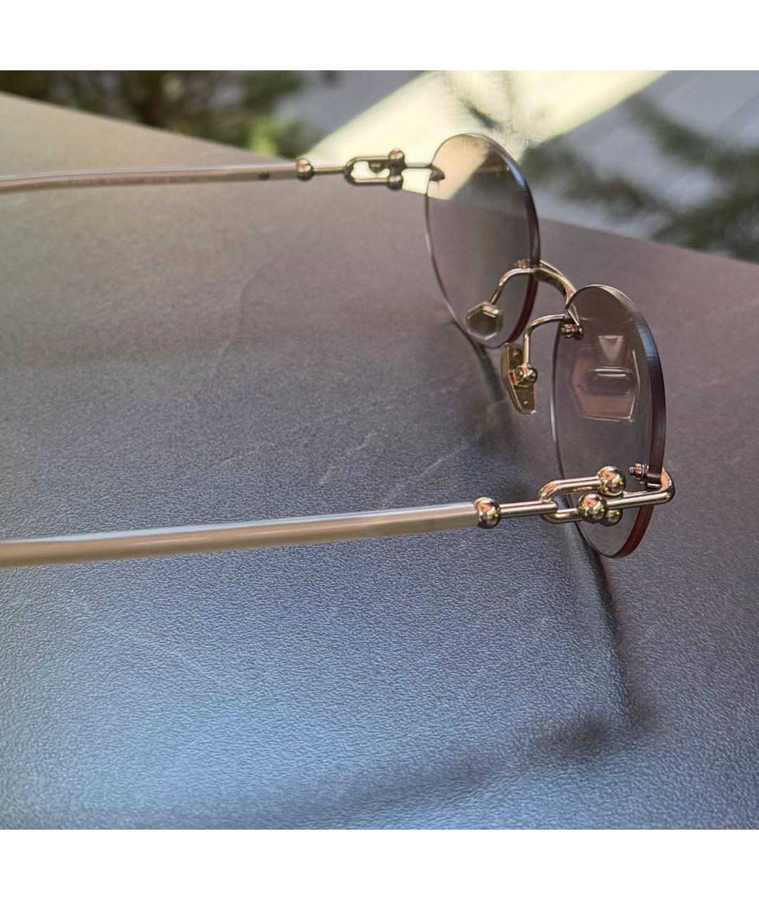 TIFFANY&CO Серые металлические солнцезащитные очки, фото 3