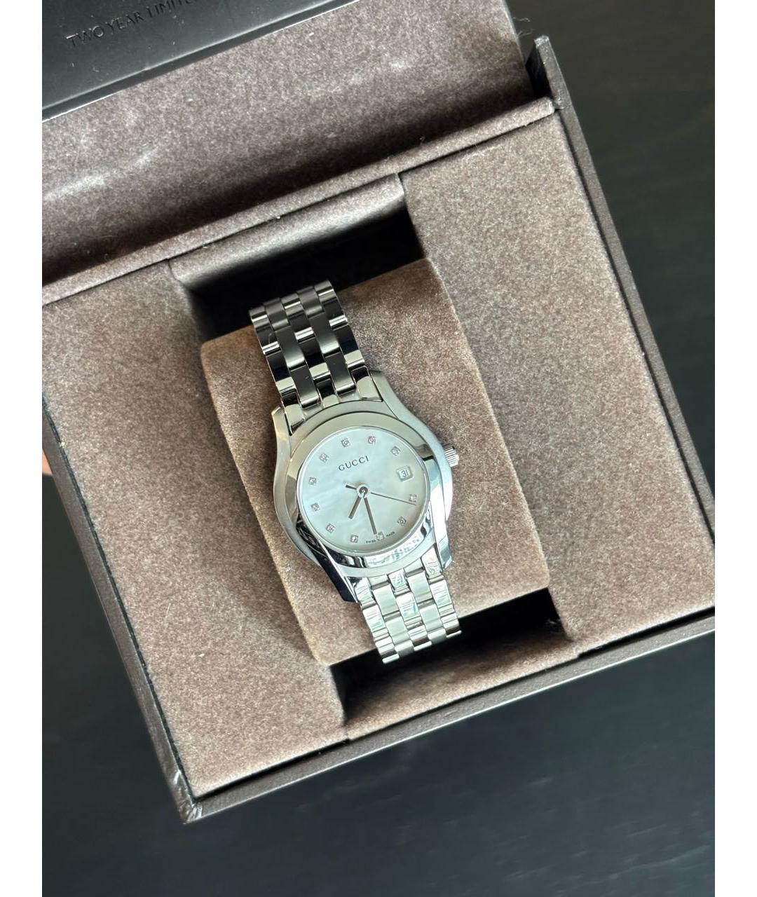 GUCCI Серебряные часы, фото 3
