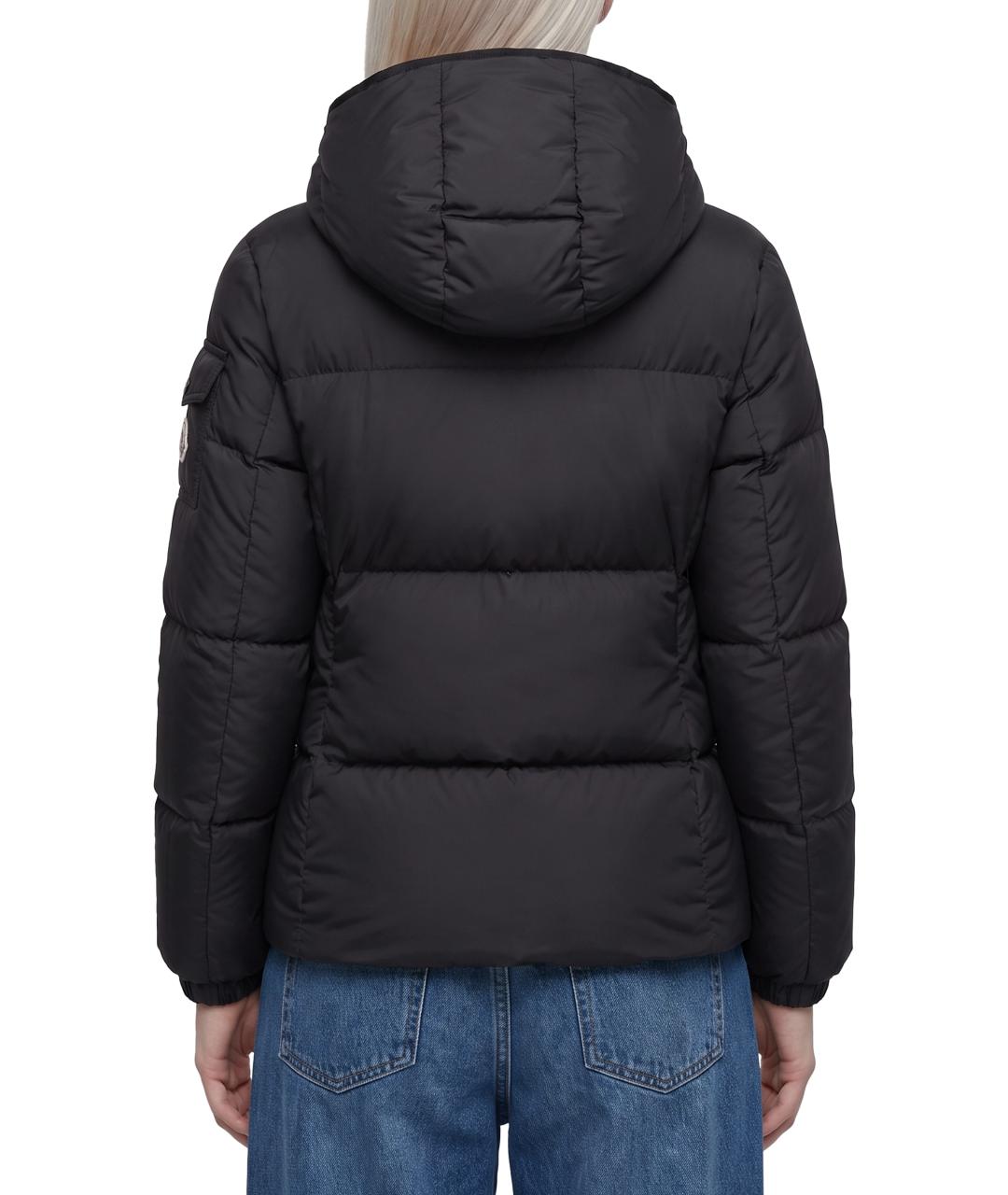 MONCLER Черный полиэстеровый пуховик, фото 3