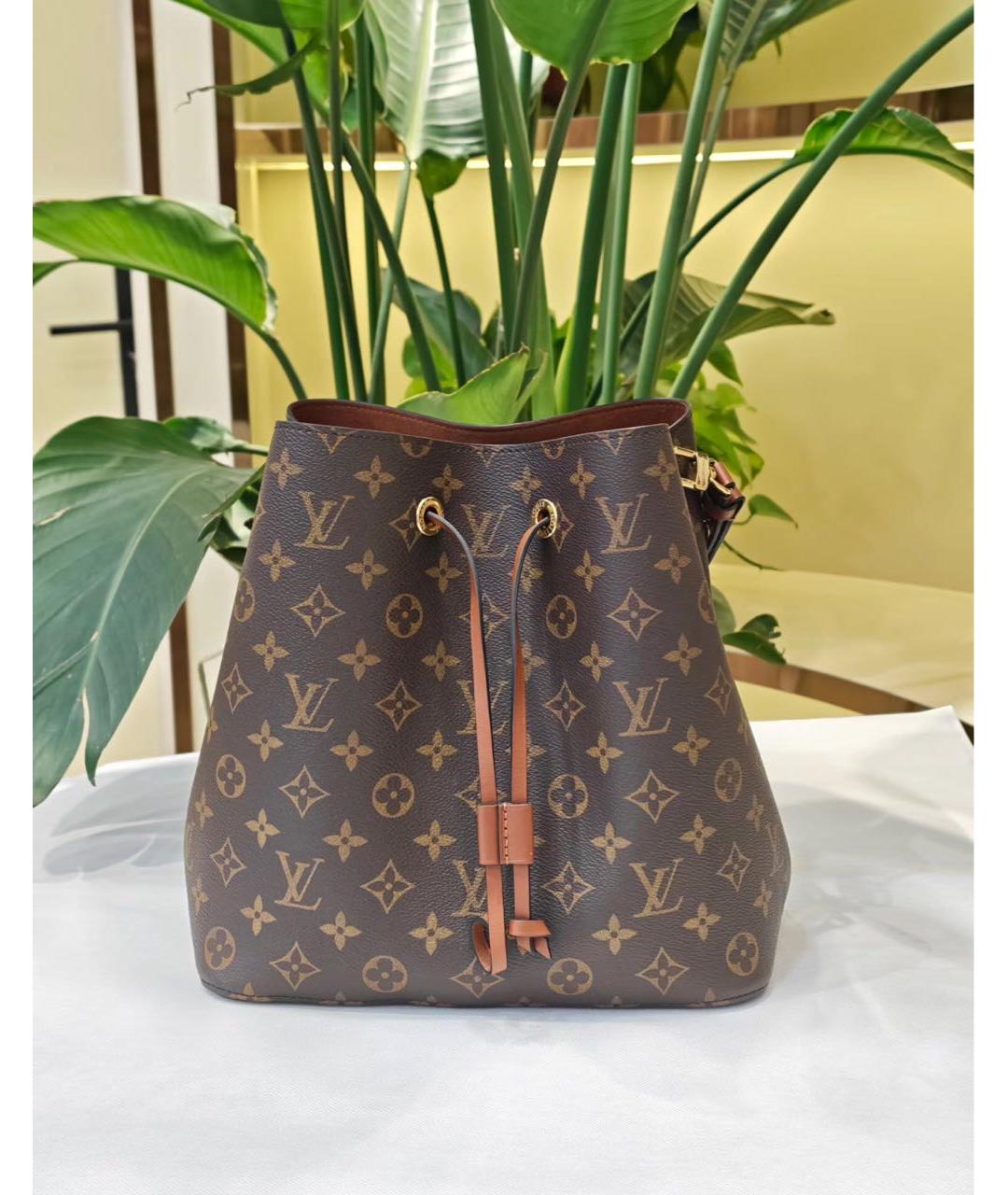 LOUIS VUITTON Коричневая сумка через плечо из канвы, фото 5