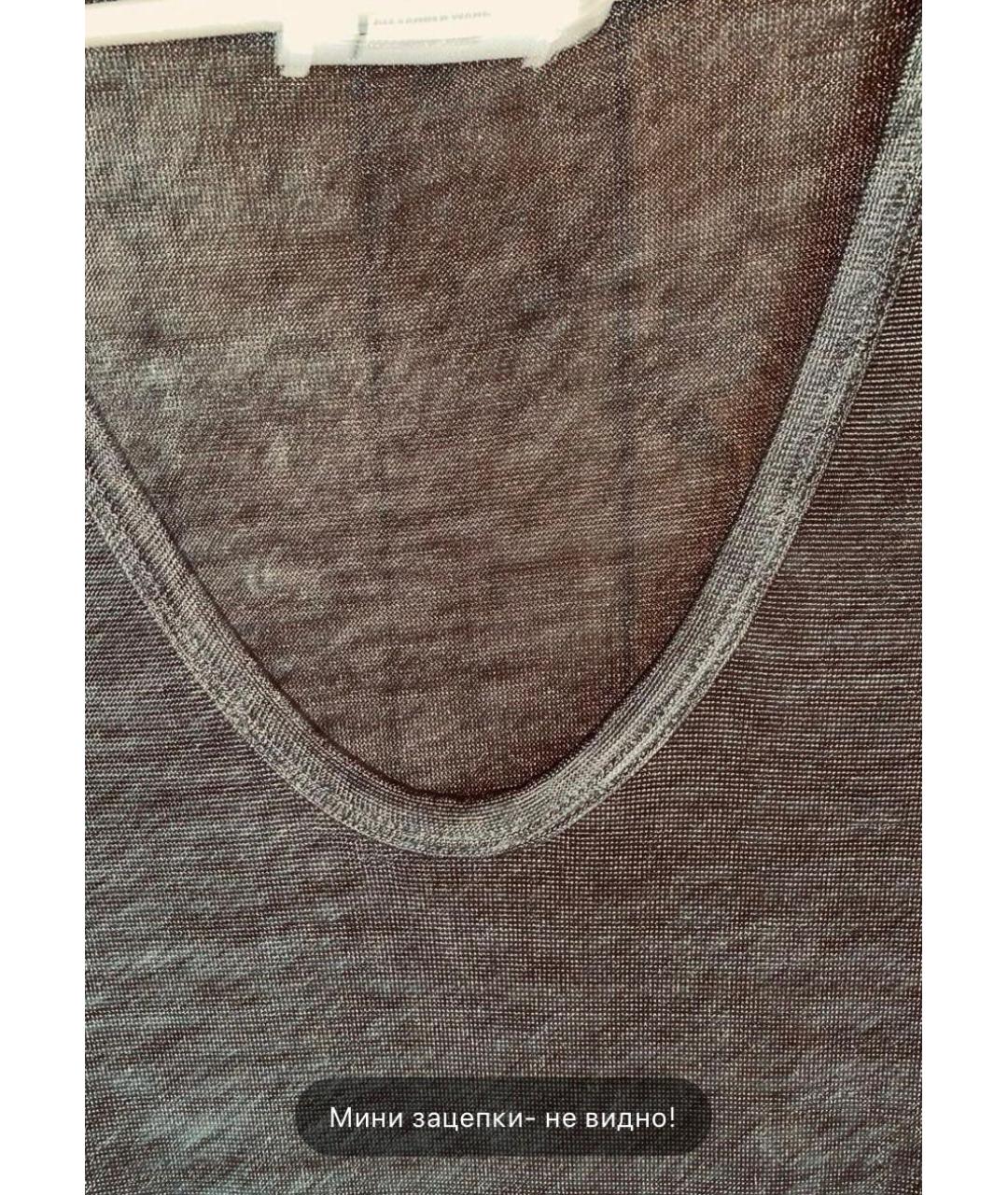 ALEXANDER WANG Антрацитовое вискозное повседневное платье, фото 3