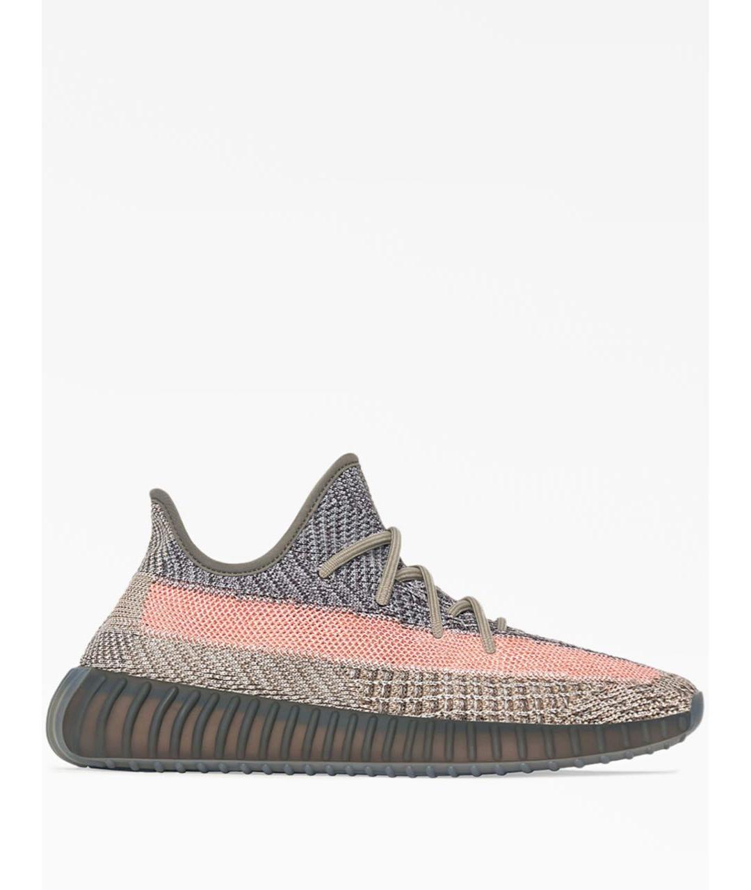 ADIDAS YEEZY Коричневые текстильные низкие кроссовки / кеды, фото 7