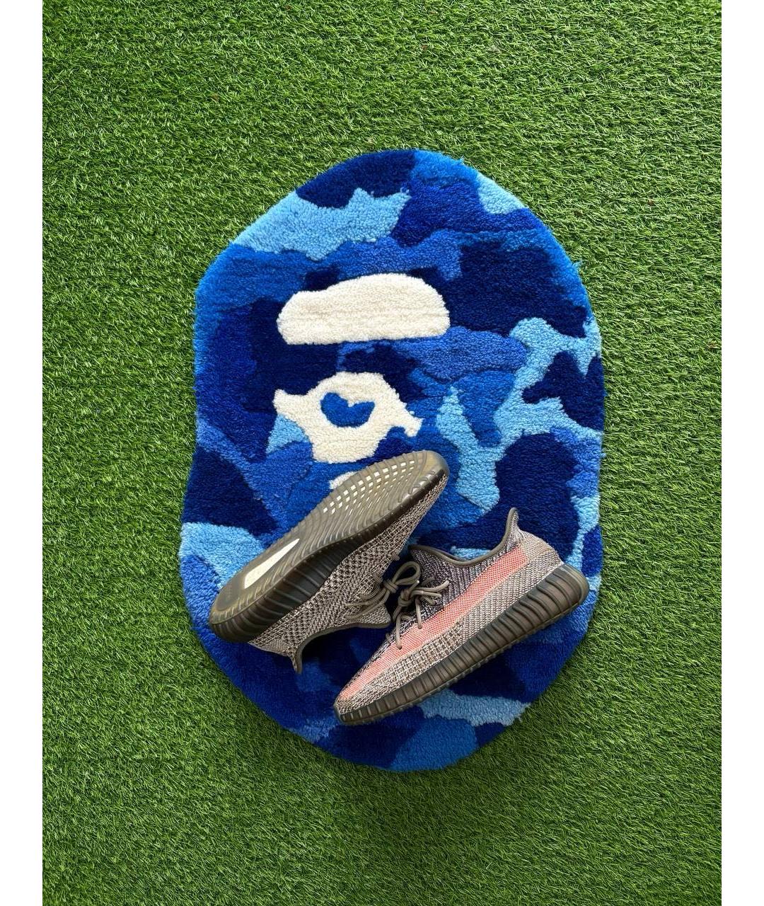 ADIDAS YEEZY Коричневые текстильные низкие кроссовки / кеды, фото 2