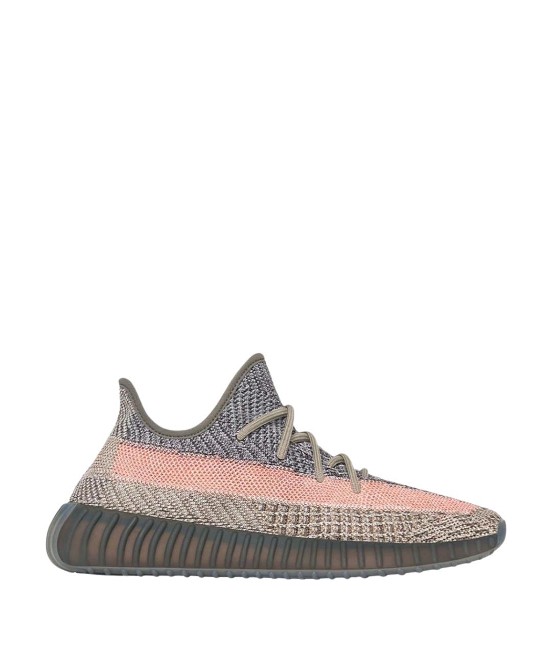 ADIDAS YEEZY Коричневые текстильные низкие кроссовки / кеды, фото 1