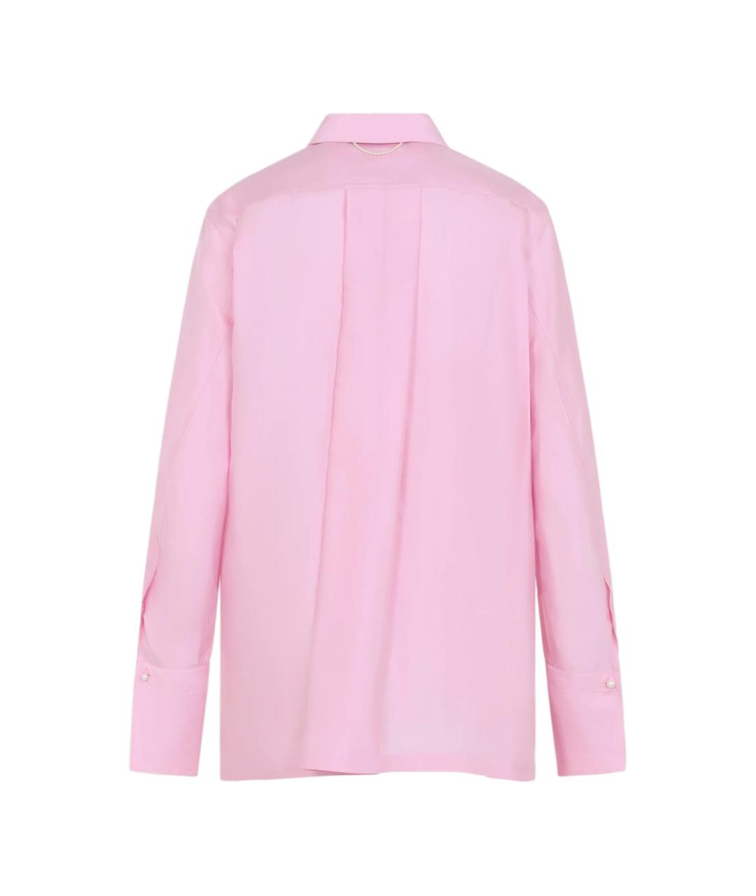 Carven Розовая шелковая рубашка, фото 4